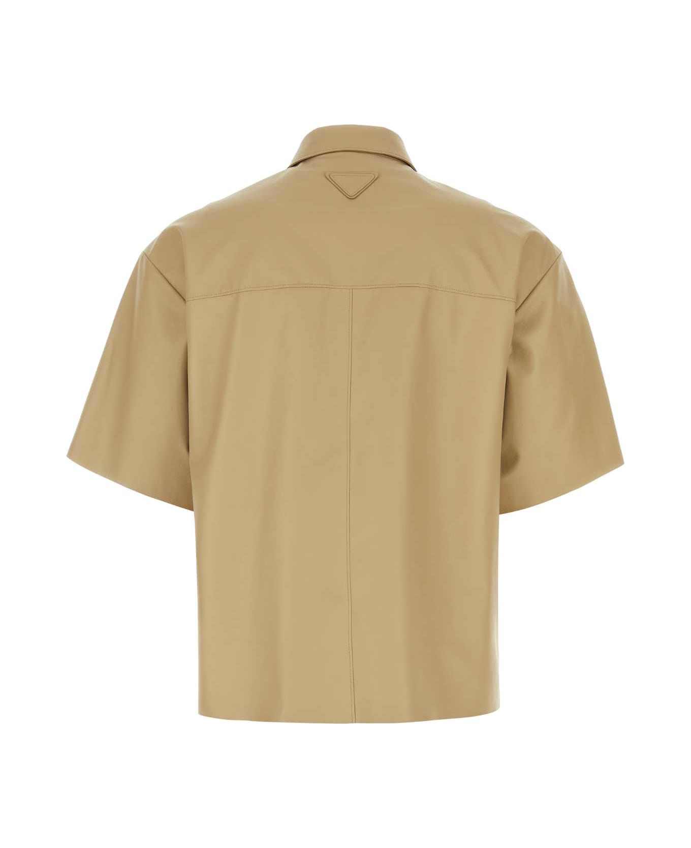 Prada Beige Leather Shirt - KAKI