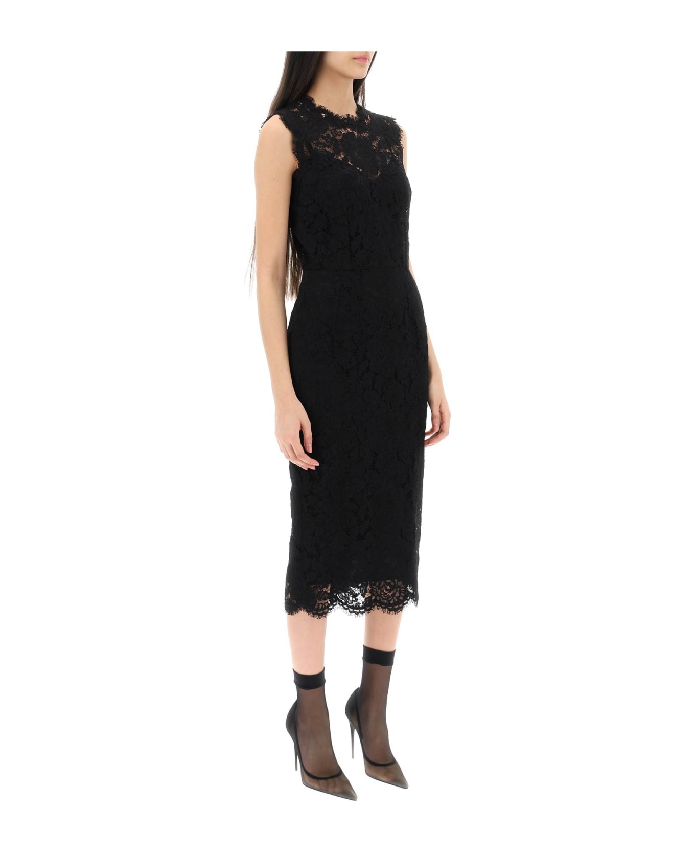 Dolce & Gabbana Lace Sheath Dress - Black