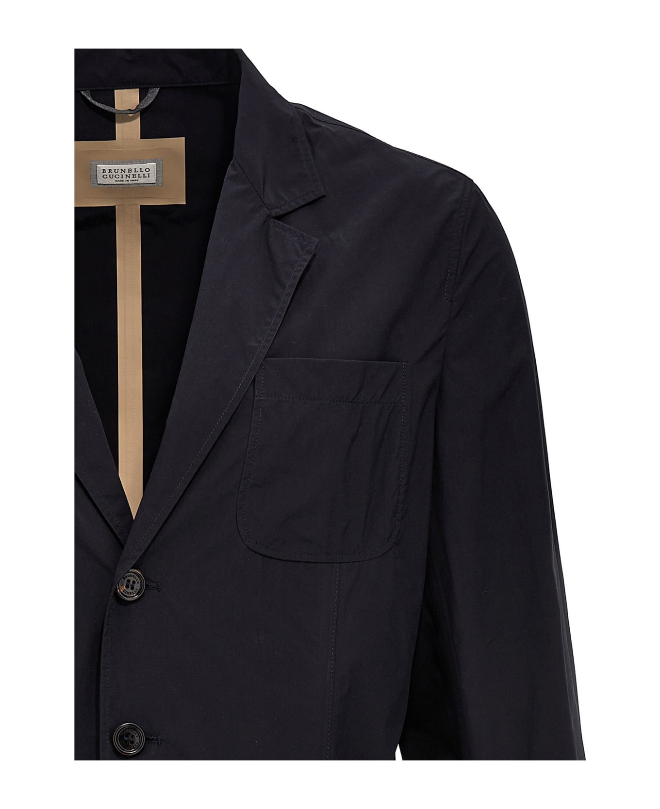 Brunello Cucinelli Single-breasted Jacket - Blue Beige