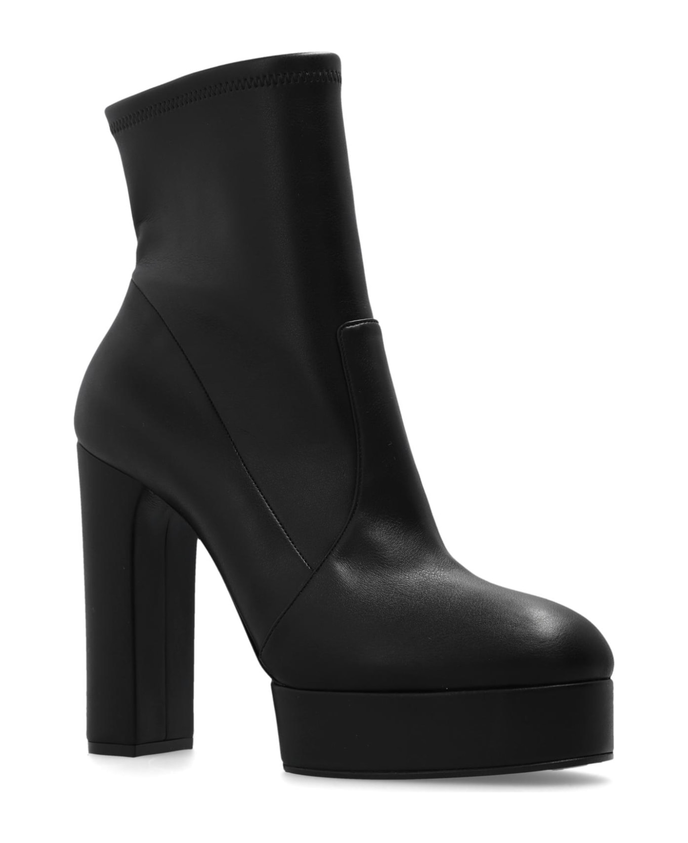 Casadei Heeled Ankle Boots With Leather - Black