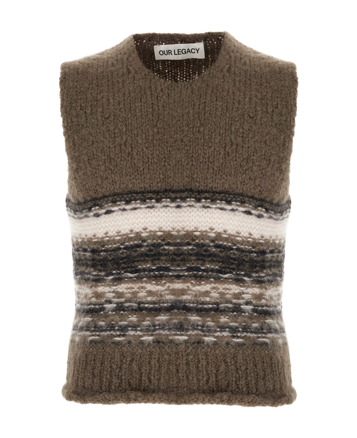 Our Legacy Multicolor Wool Blend Vest - Dove Grey