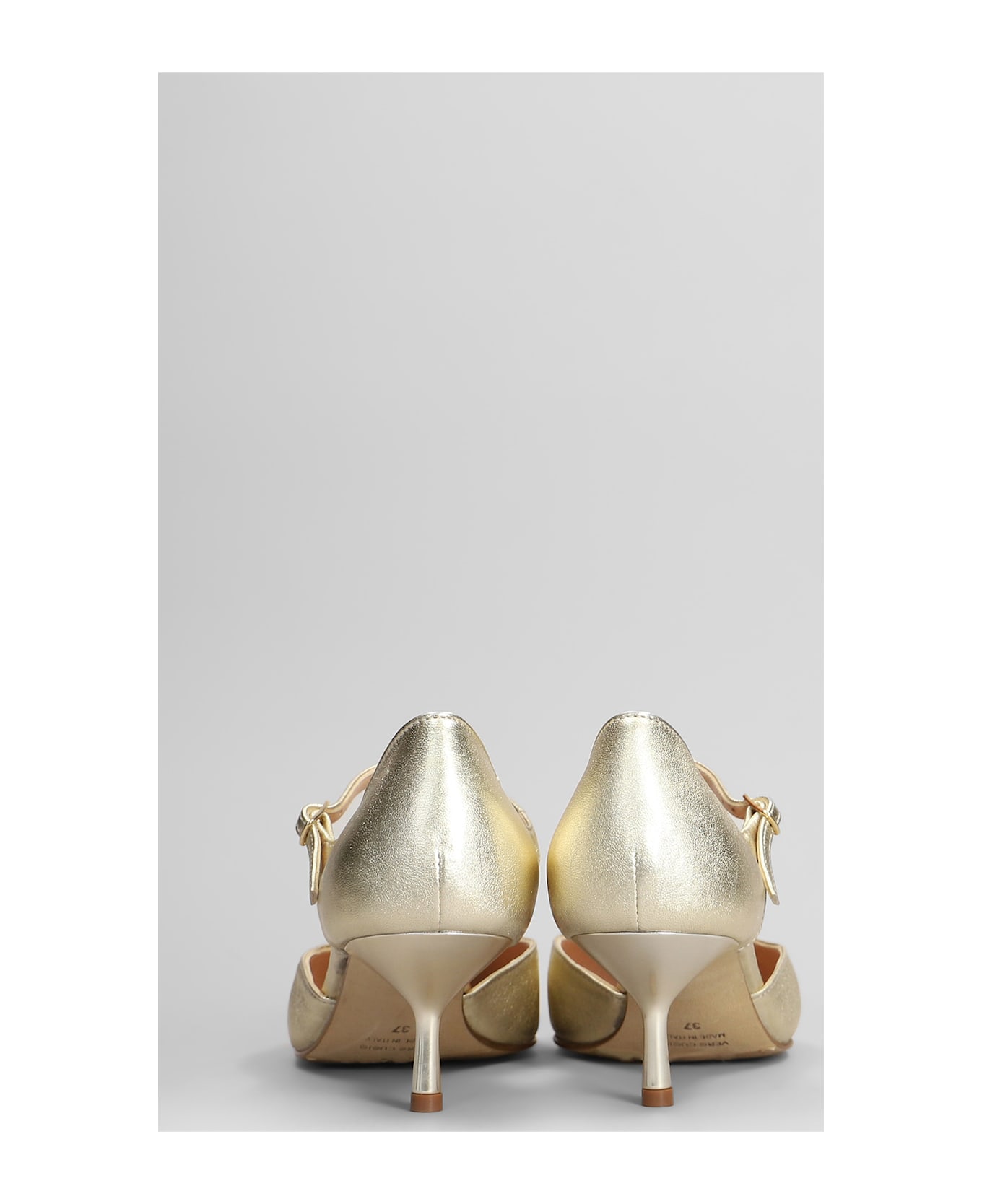 The Seller Pumps In Platinum Leather - platinum