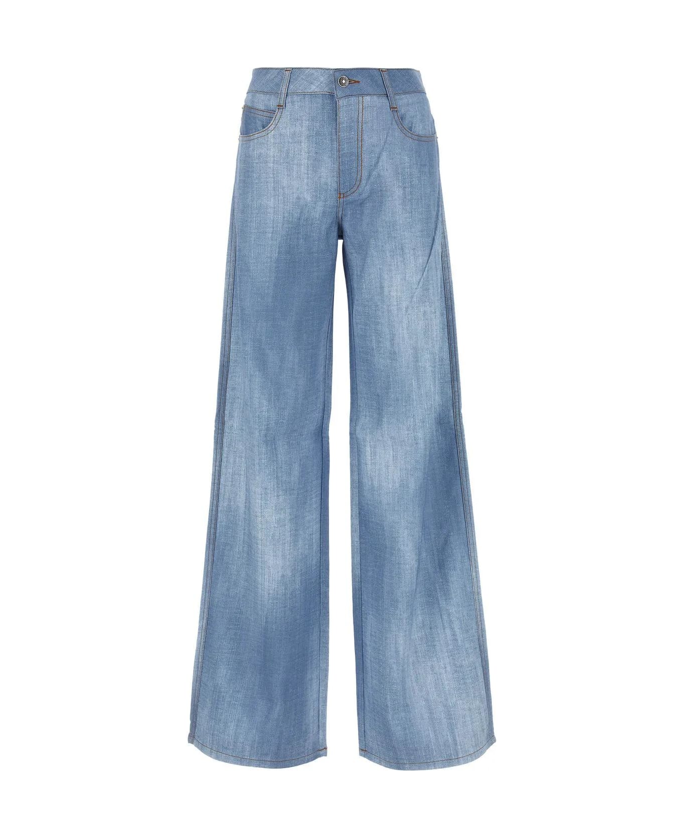 Ermanno Scervino Denim Wide-leg Jeans - Blu denim