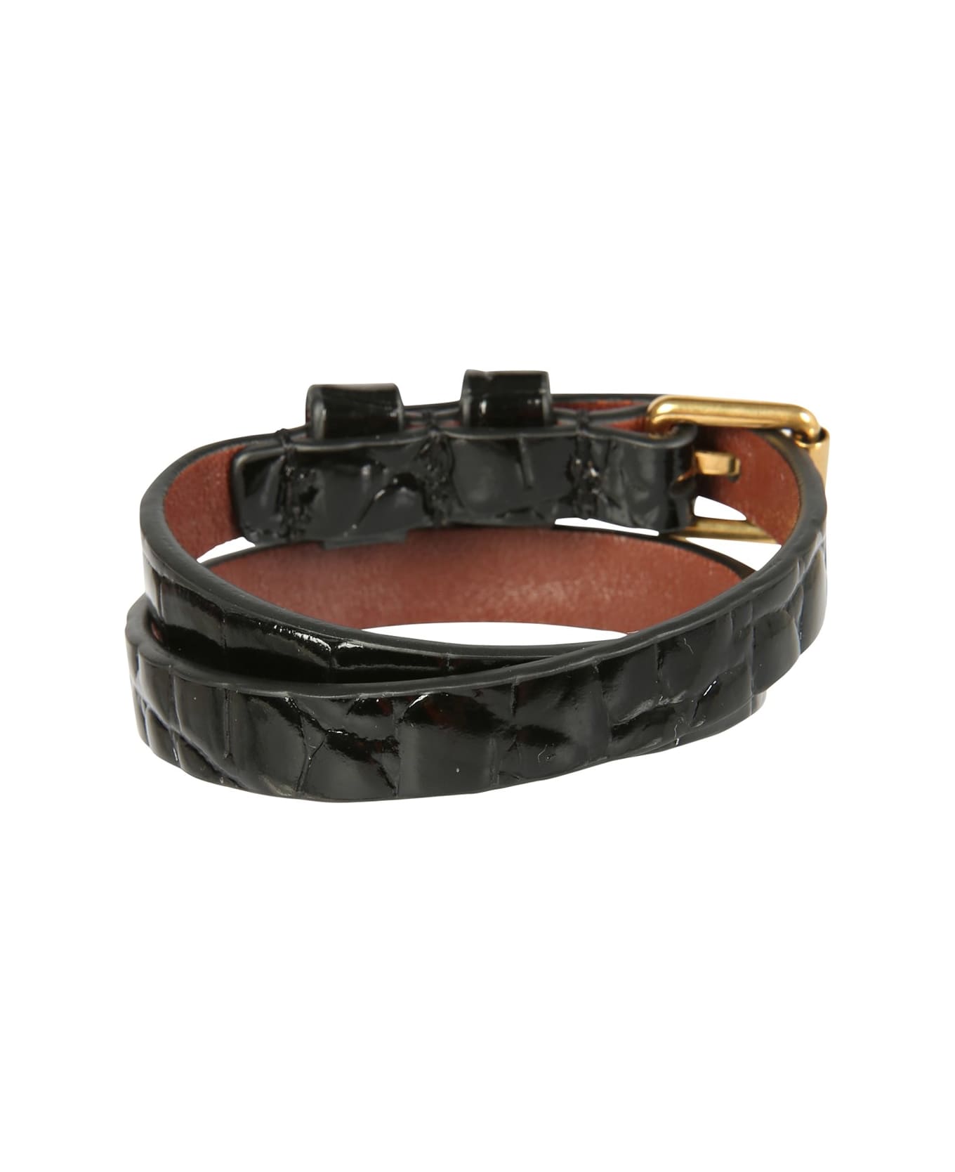 Alexander McQueen Leather Bracelet - Black ブレスレット