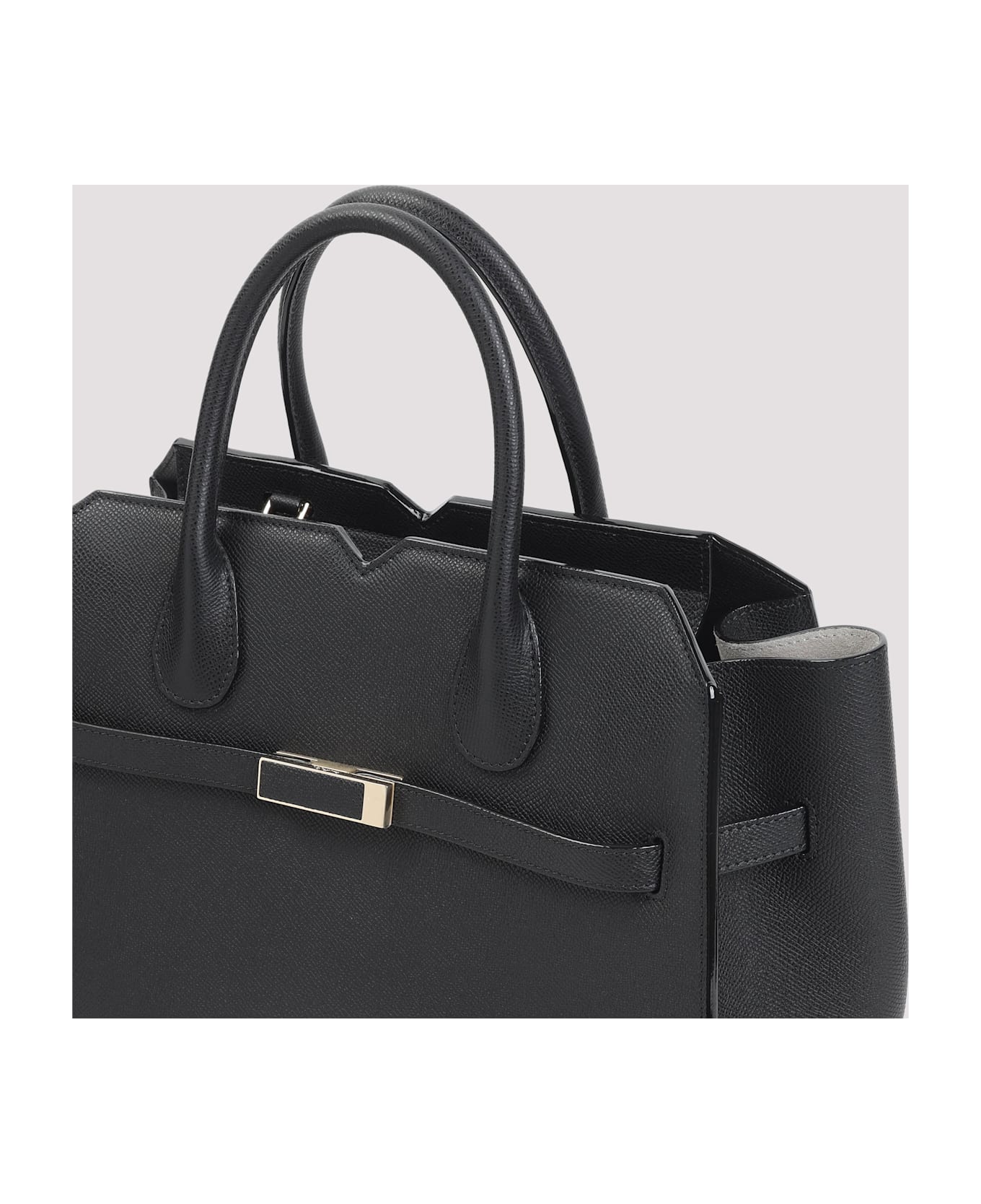Valextra Milano Media Shoulder Bag - Nn Nero