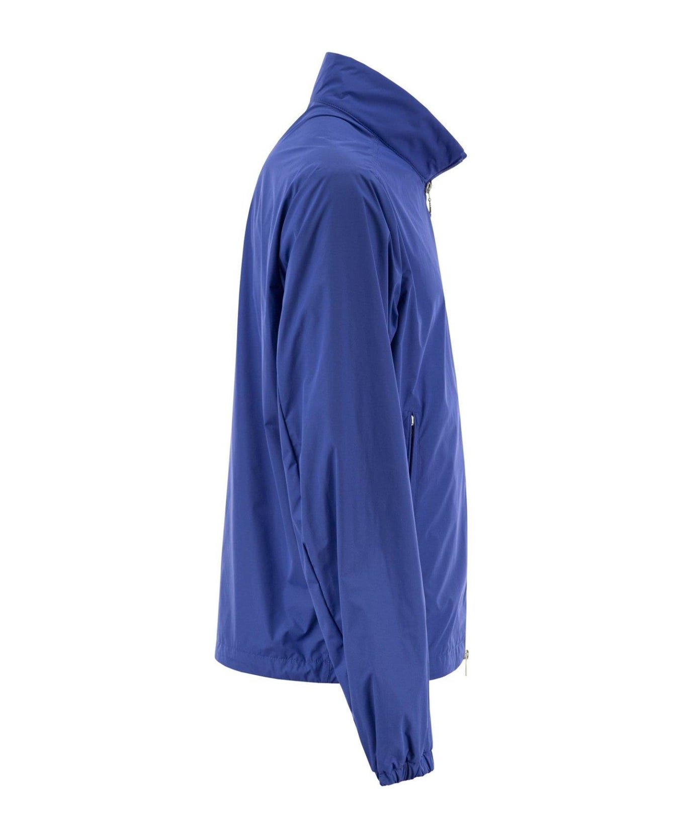 Moncler High Neck Zip-up Jacket - Clear Blue