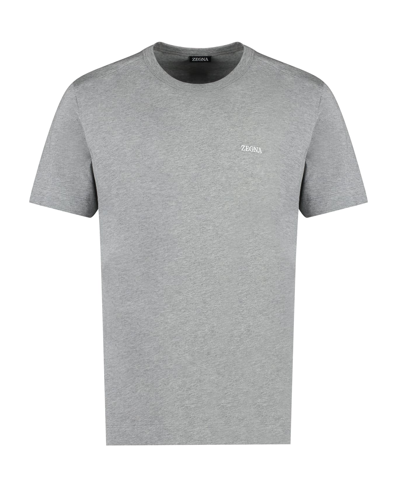 Zegna Logo Cotton T-shirt - grey シャツ