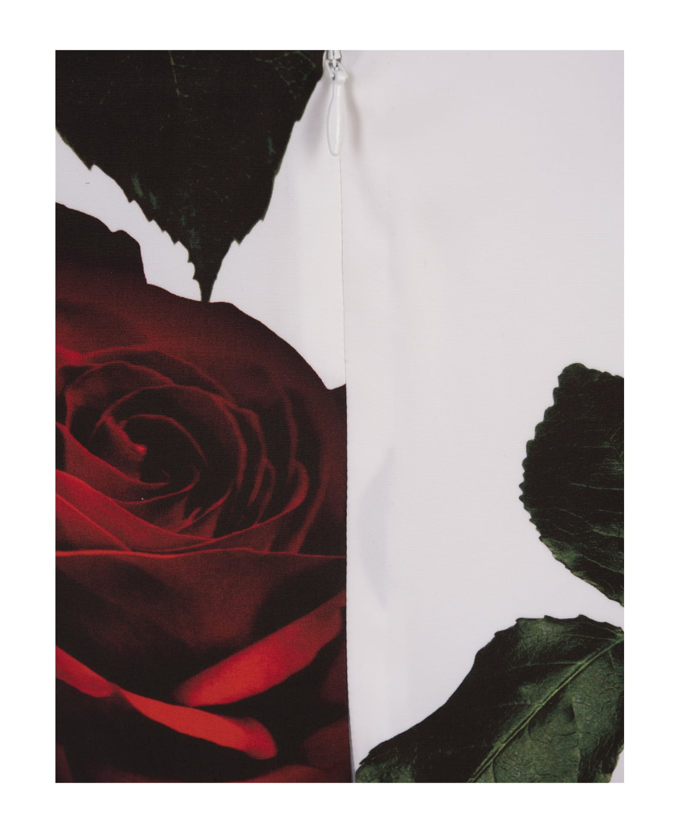 Alexander McQueen Tudor Rose Flared Mini Dress In Optical White - White