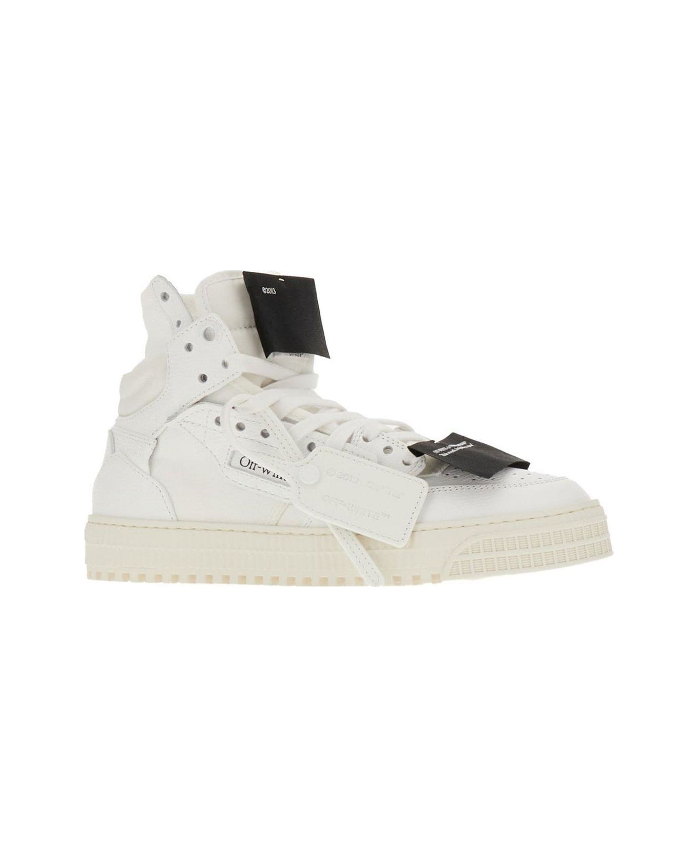 Off-White 3.0 Off Court Leather High-top Sneakers - WHITE BLACK スニーカー