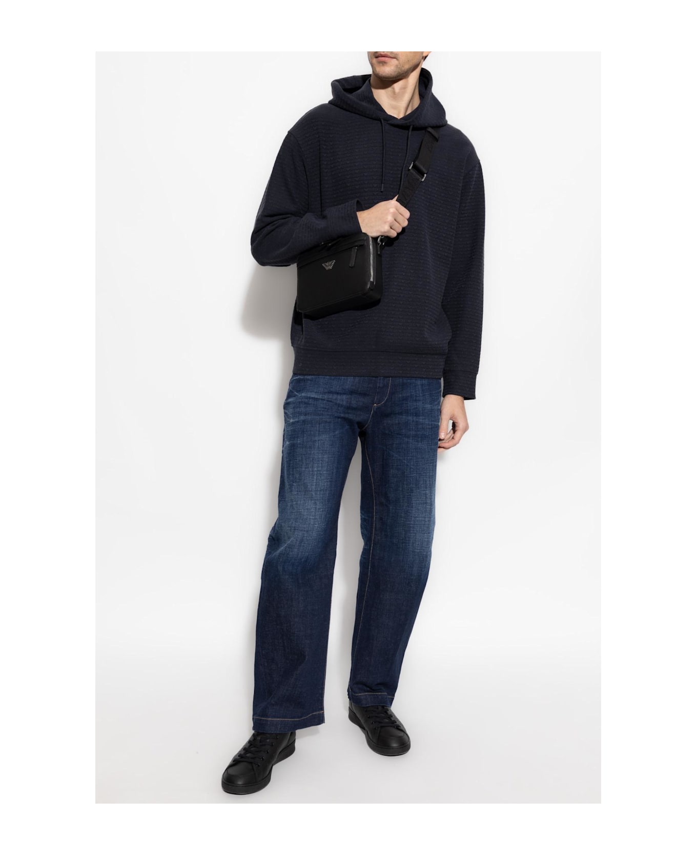 Emporio Armani Sweatshirt With Logo - Blue