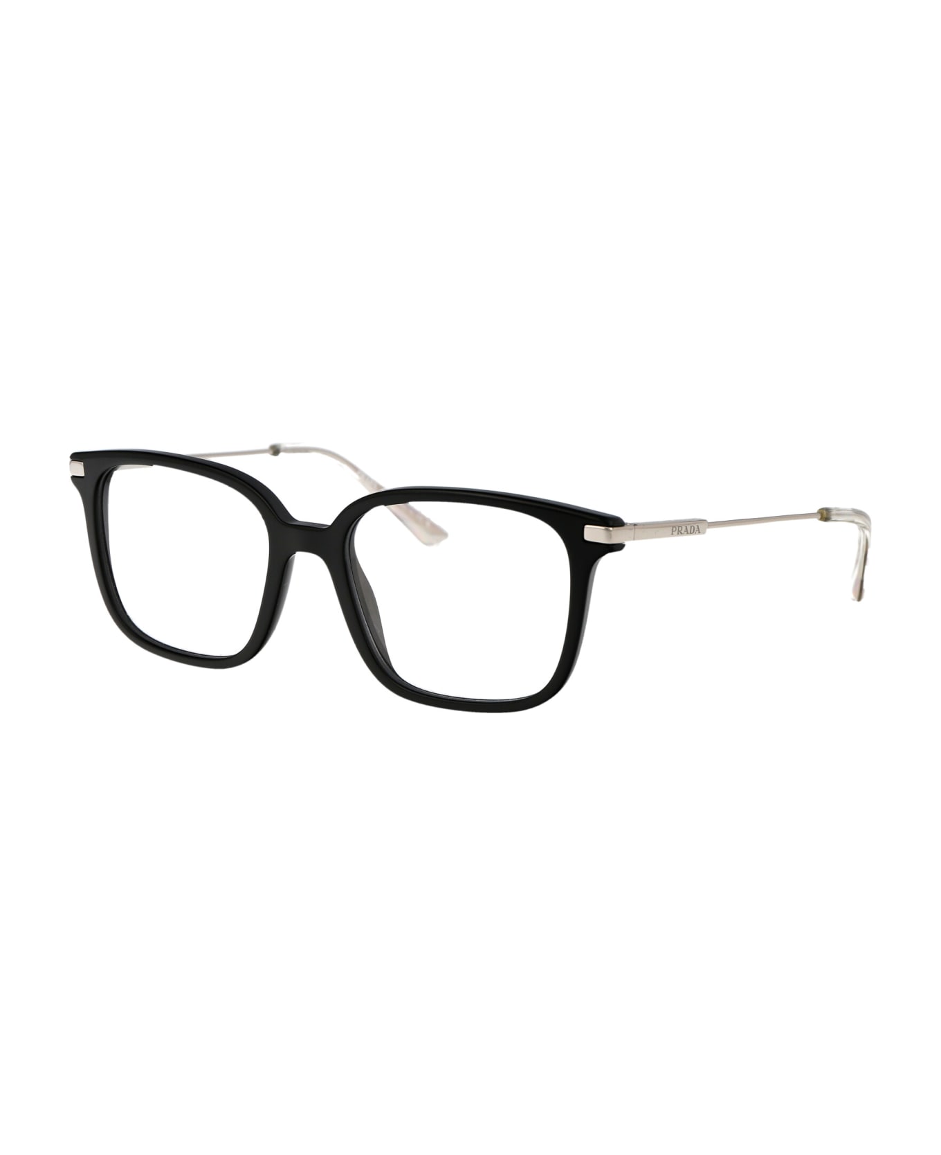 Prada Eyewear 0pr 04zv Glasses - 1AB1O1 BLACK
