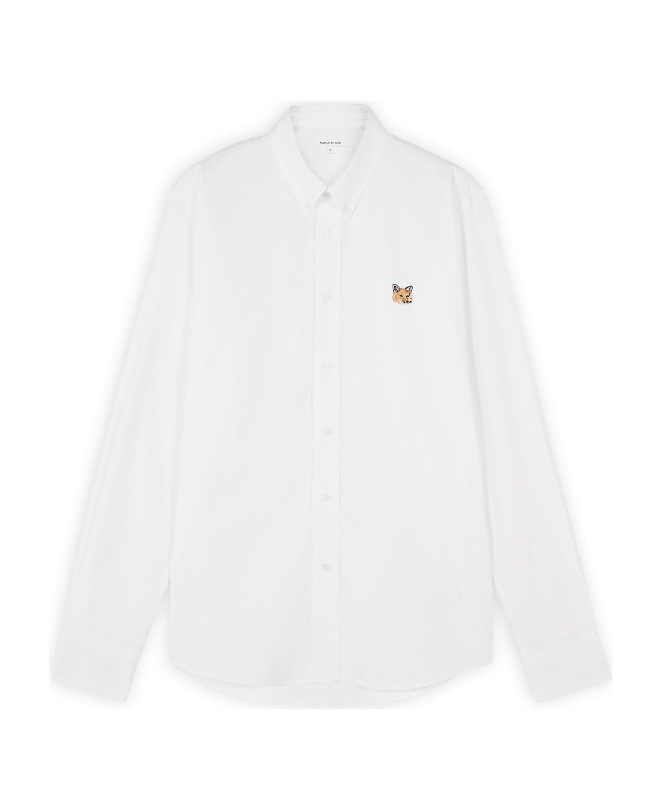 Maison Kitsuné Mini Fox Head Classic Bd Shirt - White