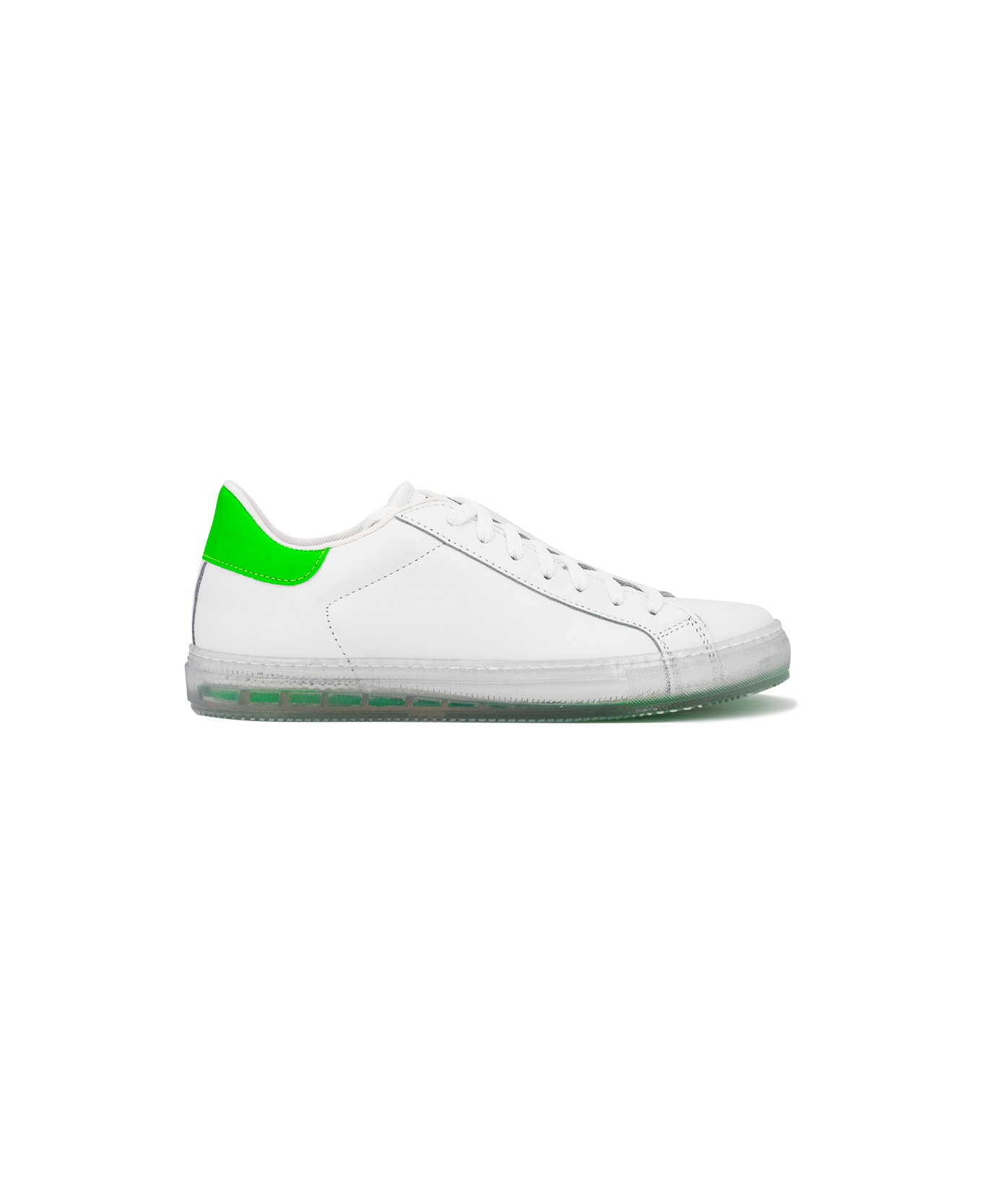 Kiton Sneaker - WHITE GREEN