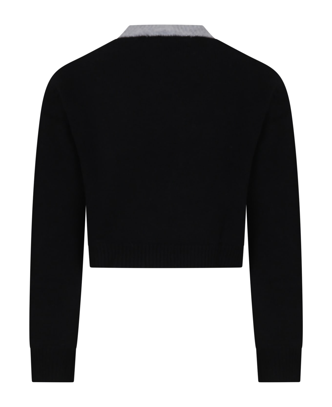 Marni Black Sweater For Girl With Logo - Black ニットウェア＆スウェットシャツ