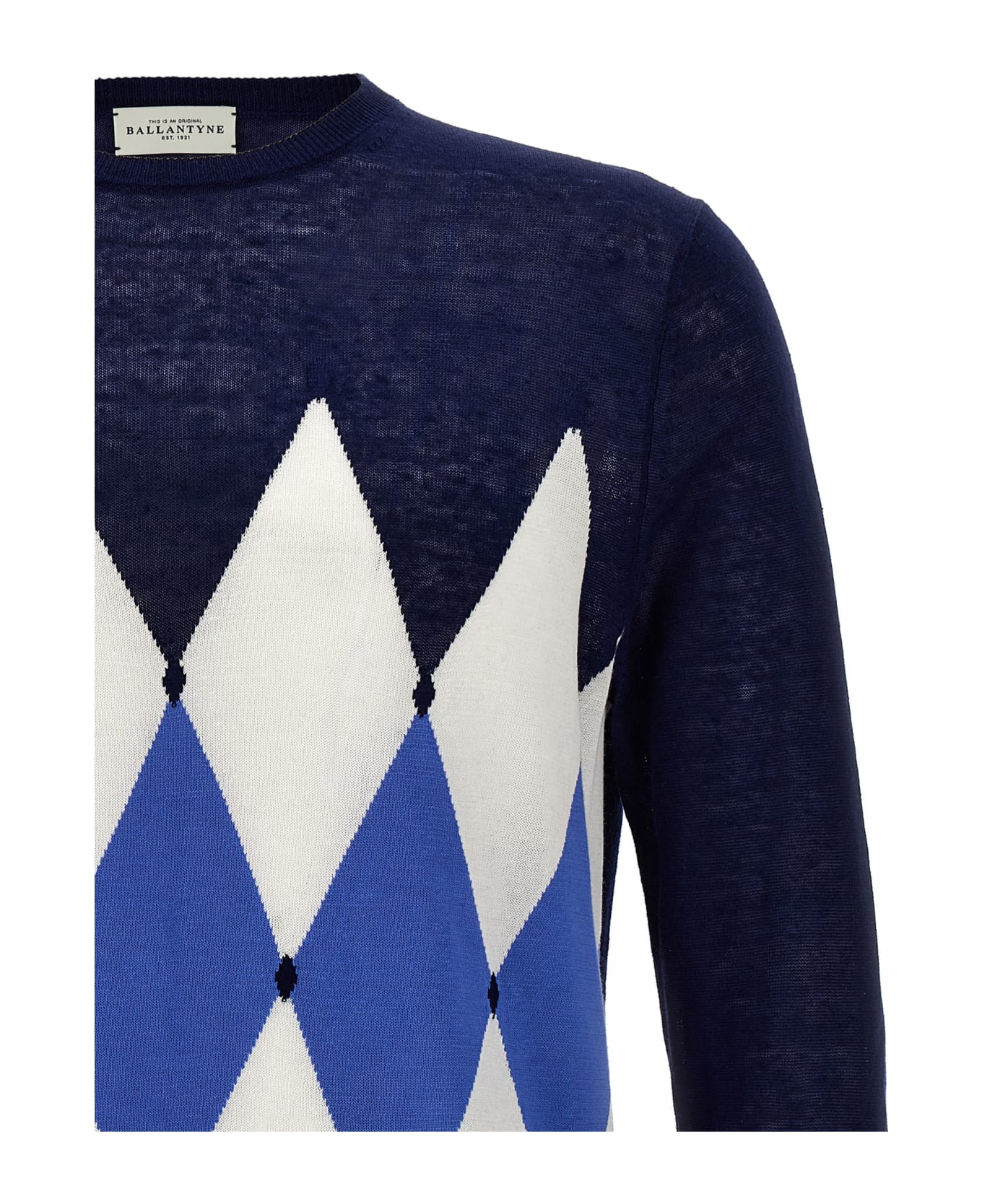 Ballantyne 'argyle' Sweater - Blue ニットウェア