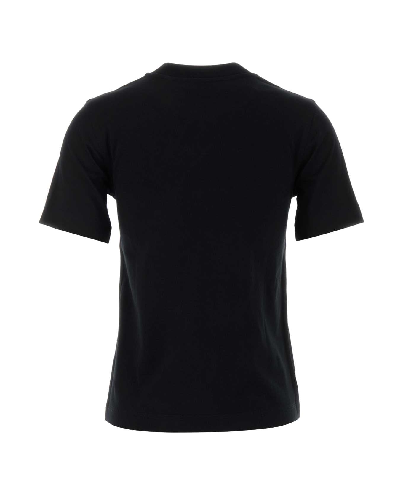 Burberry Black Cotton T-shirt - BLACK
