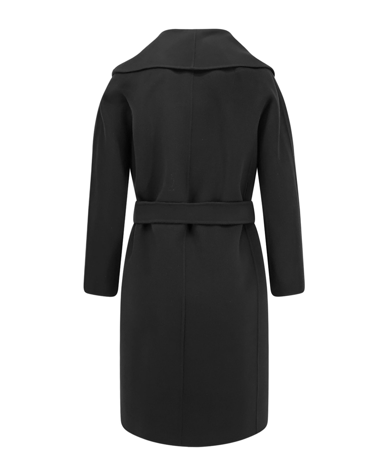 
S Max Mara Messi Wool Coat - Black