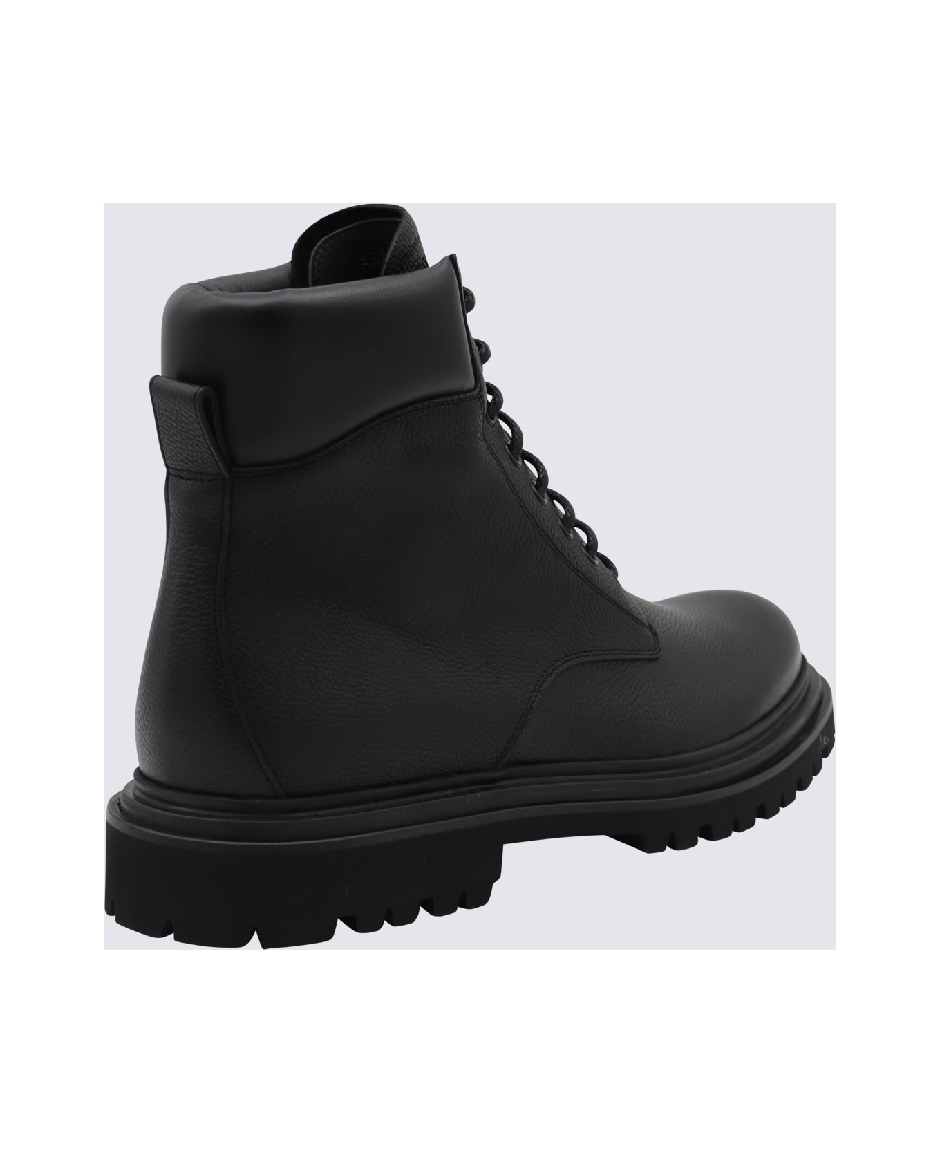 Dolce 
Gabbana Black Leather Boots - Black