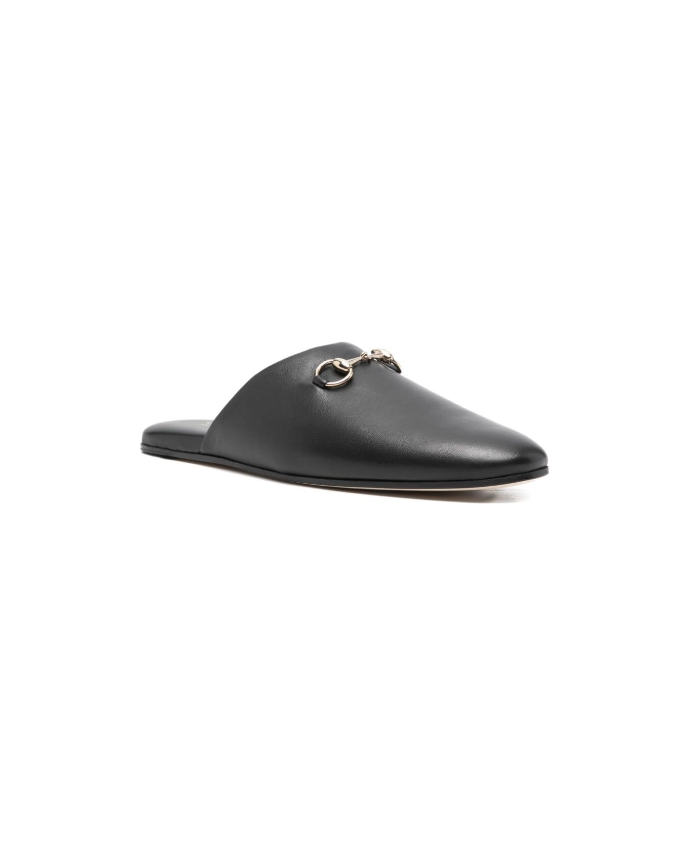 Gucci Leather Slippers - Black