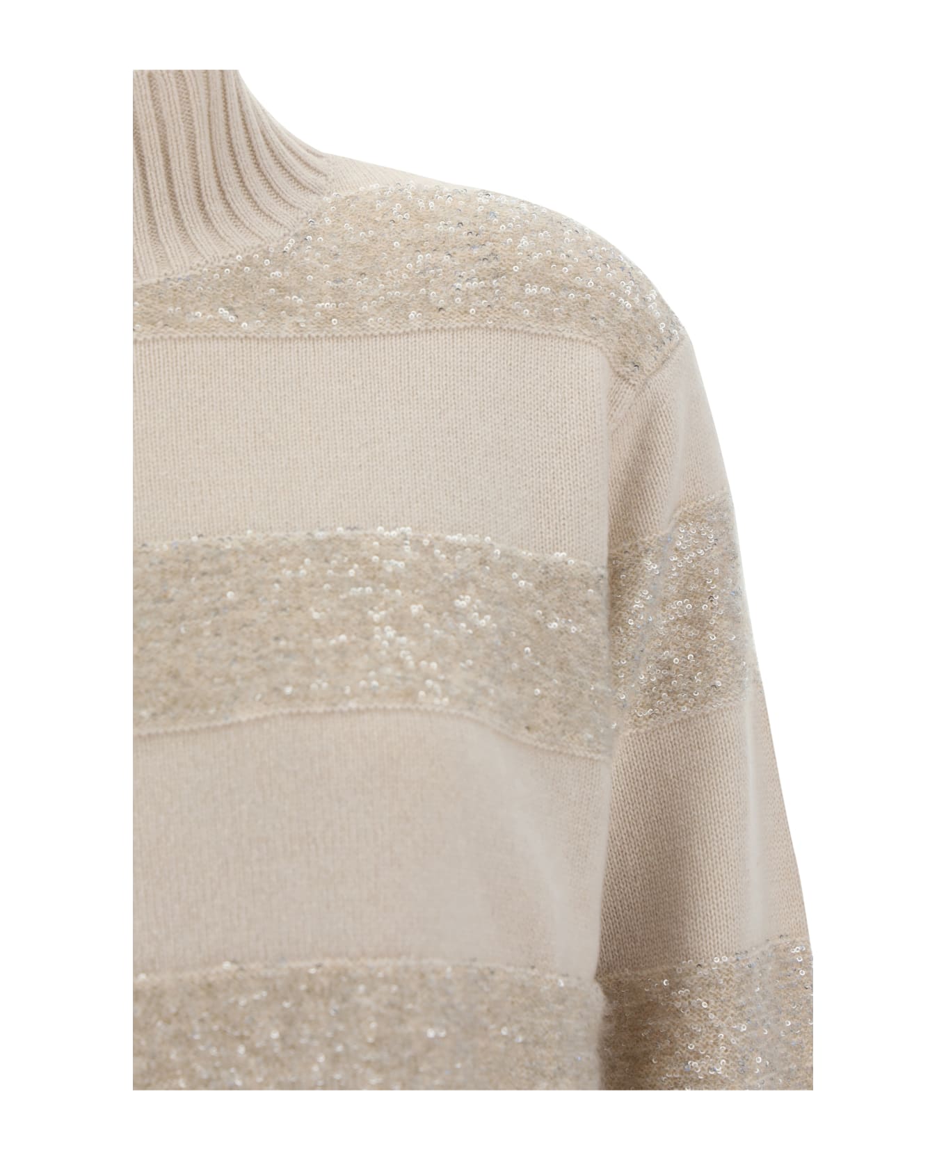 Brunello Cucinelli Wool And Silk Knit Sweater - Beige ニットウェア
