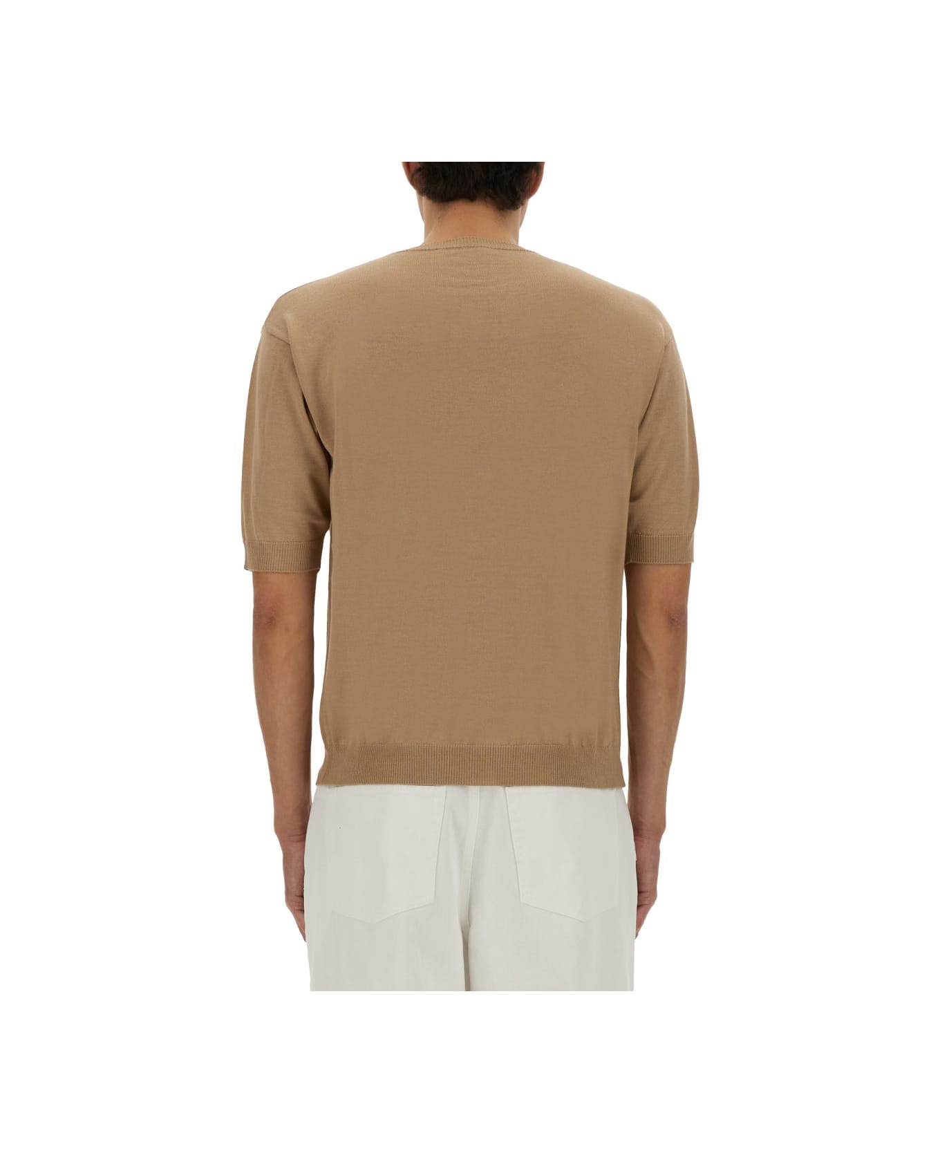 Moschino Wool And Silk Sweater - BEIGE