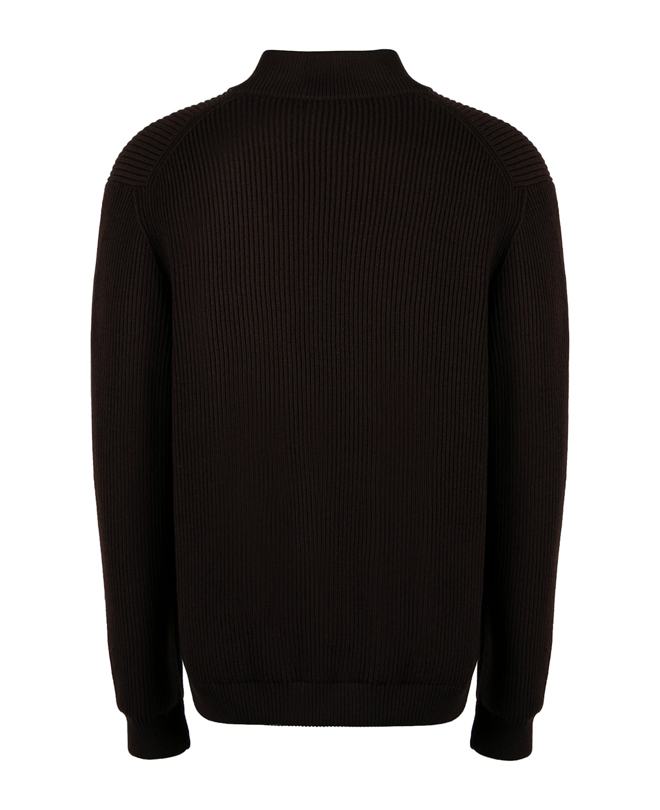 Moorer Arena Zipped Cardigan - brown