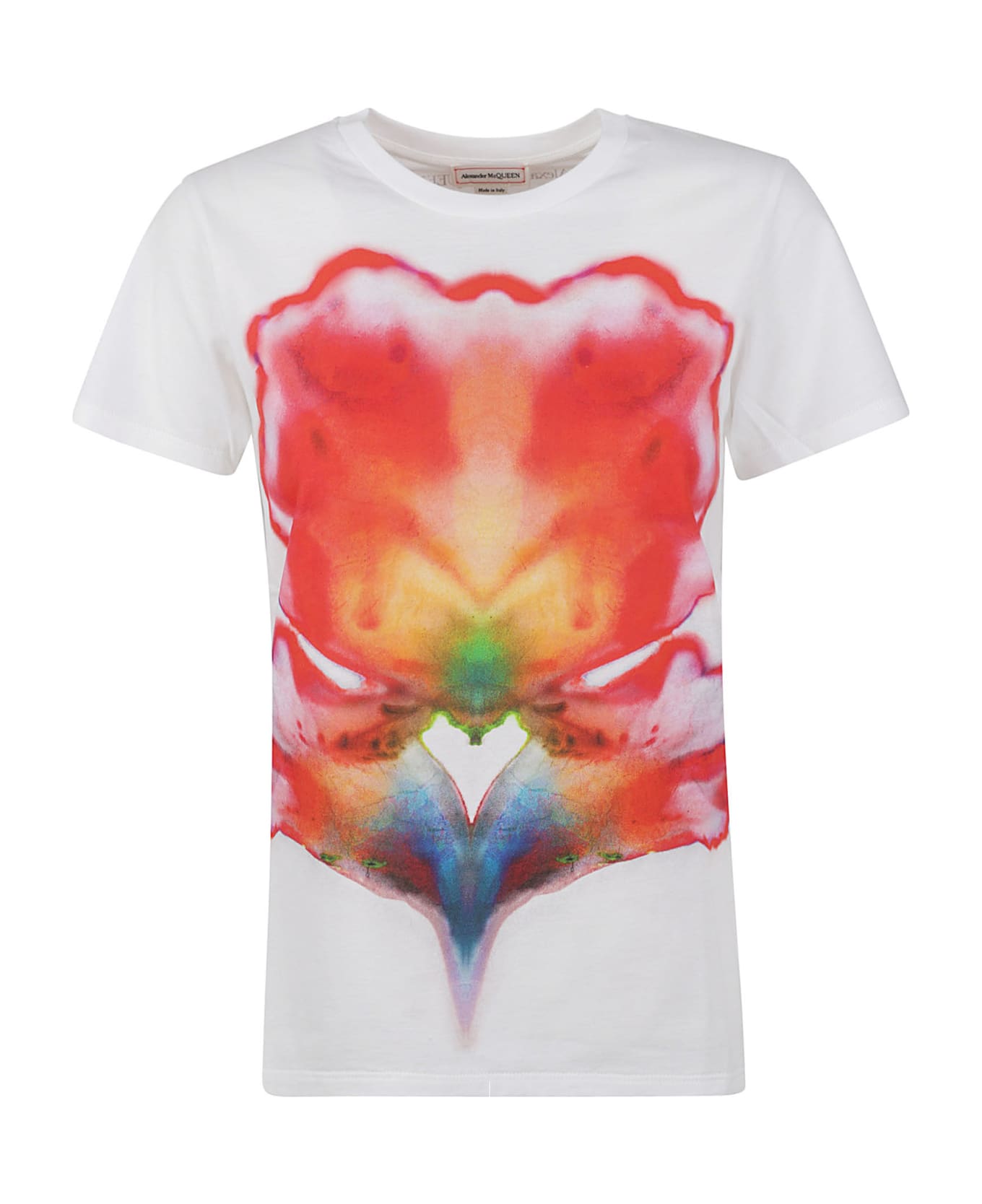Alexander McQueen Floral Print Regular T-shirt - White
