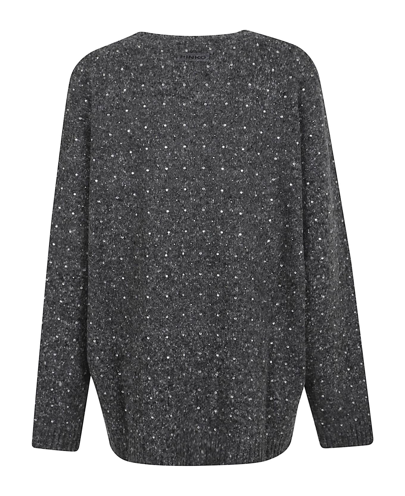 Pinko Marche Cardigan Boucle Bottona - Grigio Nero