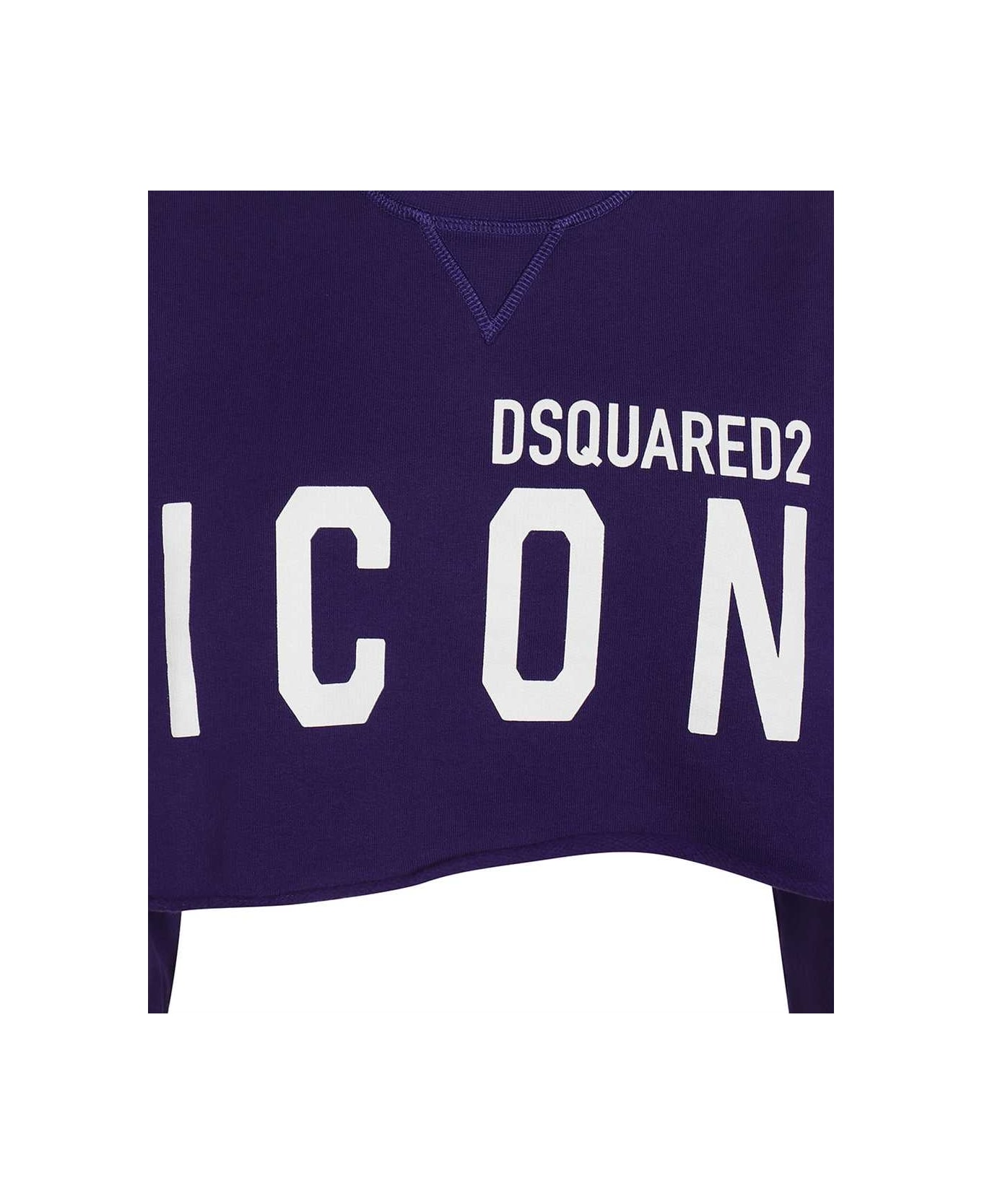 Dsquared2 Logo Detail Cotton Sweatshirt - purple