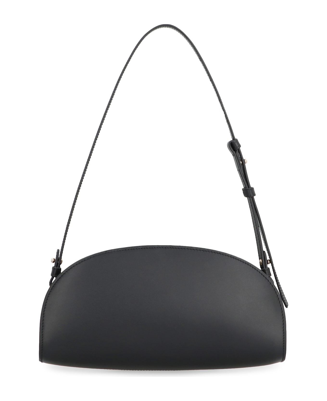 A.P.C. Demi-lune Leather Shoulder Bag - Lzz Black