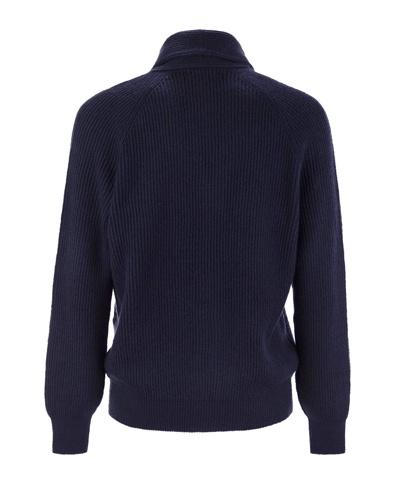 Brunello Cucinelli Shawl Neck Cardigan - Navy