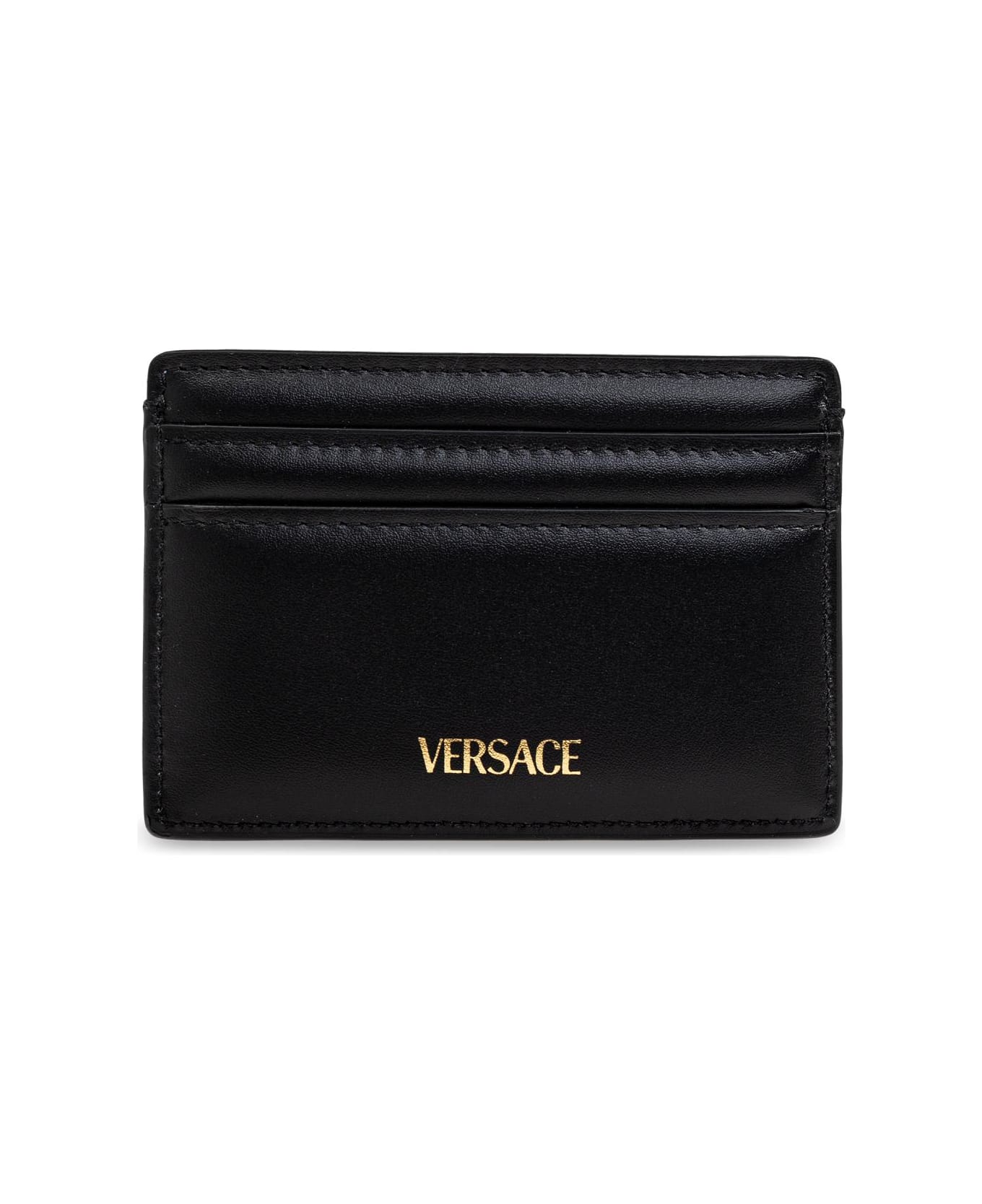 Versace Leather Card Holder - BLACK