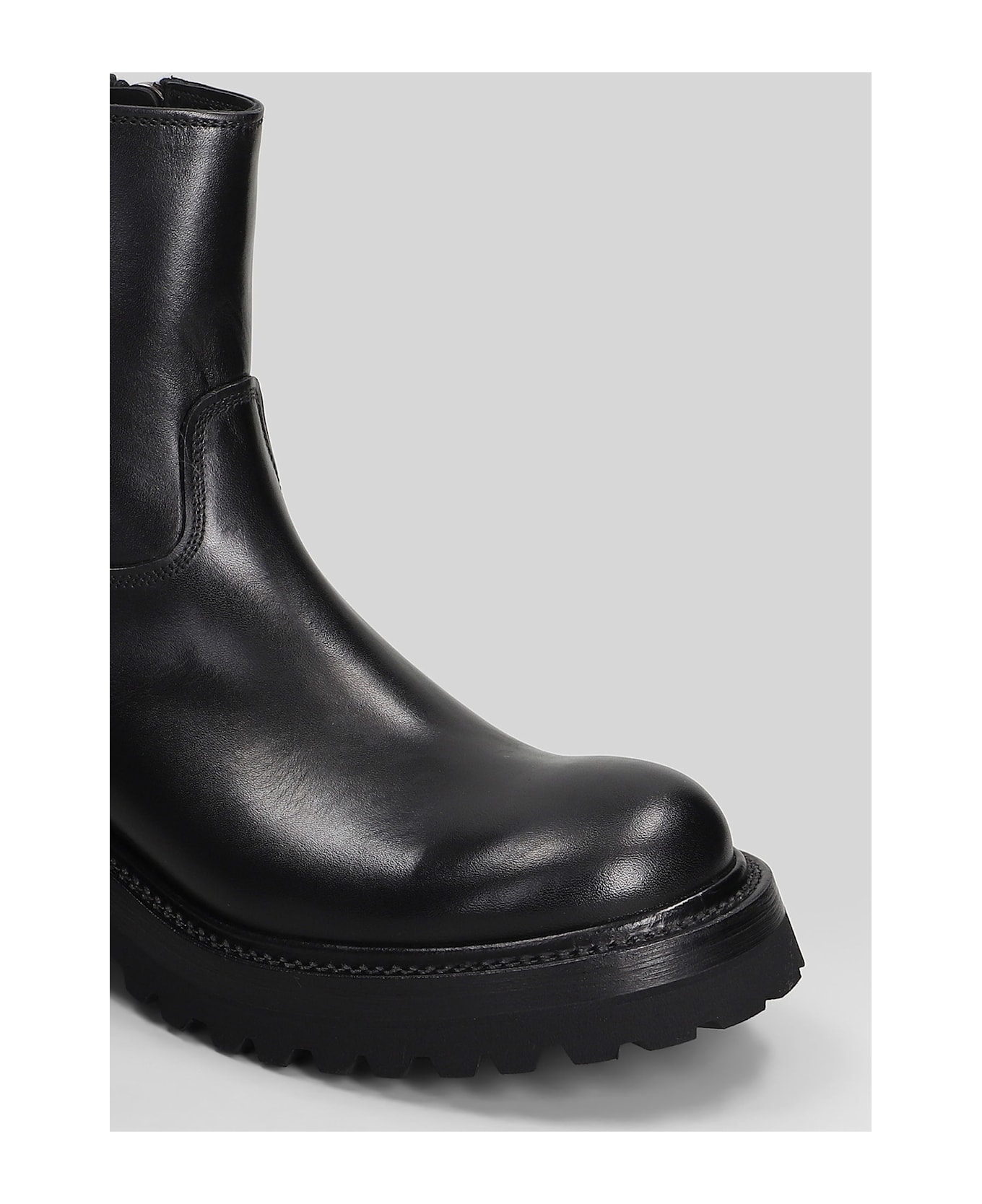 Premiata Elba Ankle Boots In Black Leather - black