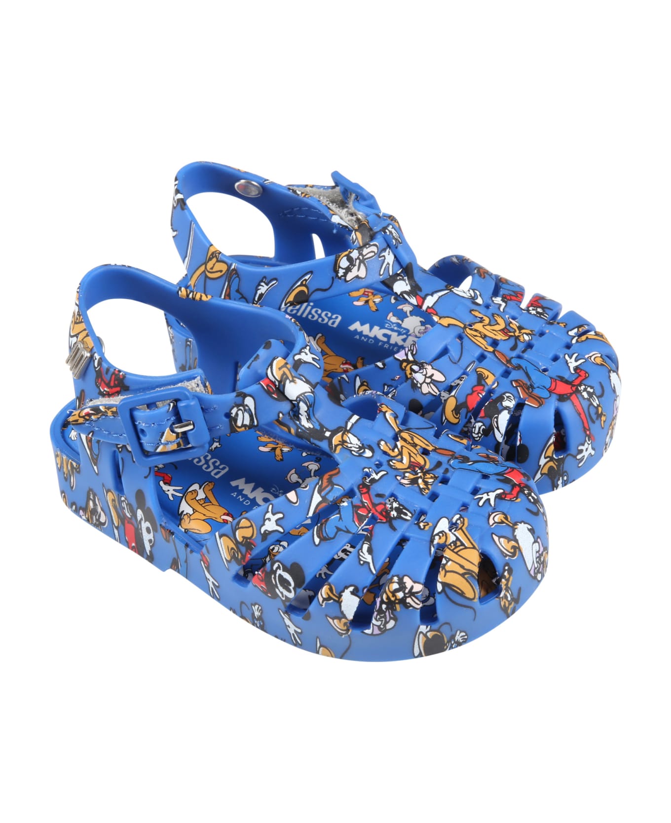 Melissa Blue Sandals For Boy With Disney Characters - Blue シューズ