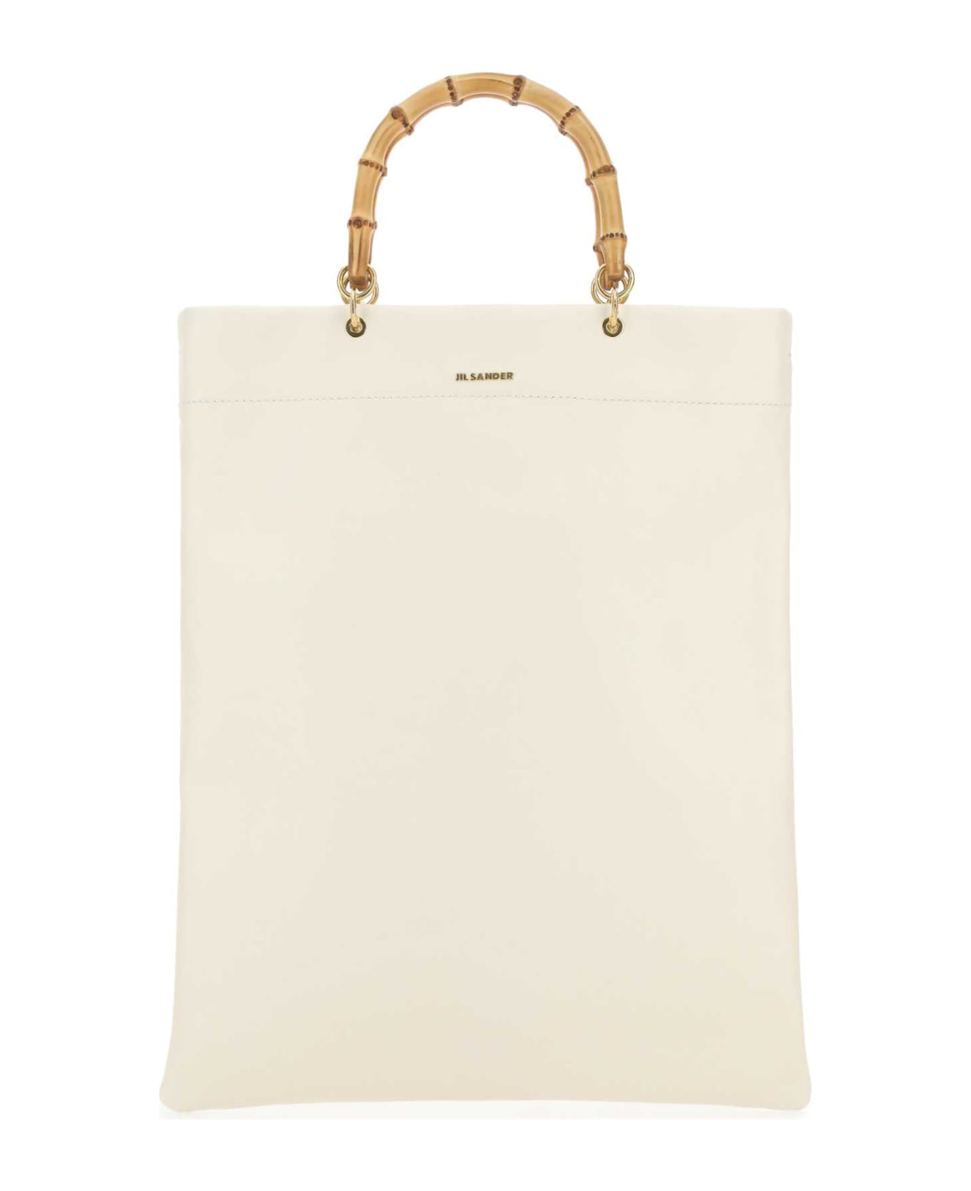 Jil Sander Ivory Leather Medium Shopping Bag - 105 トートバッグ