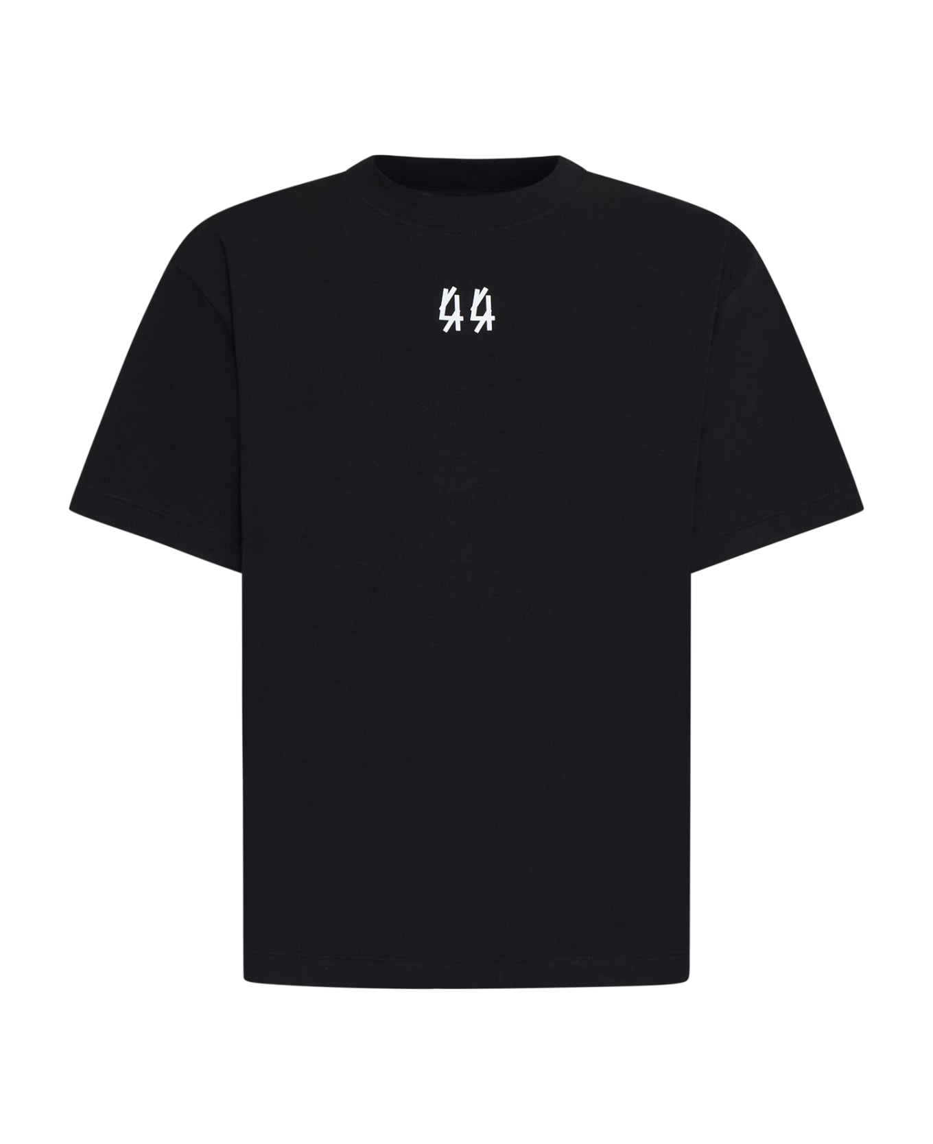 44 Label Group T-Shirt - Black+crinkles 44 white