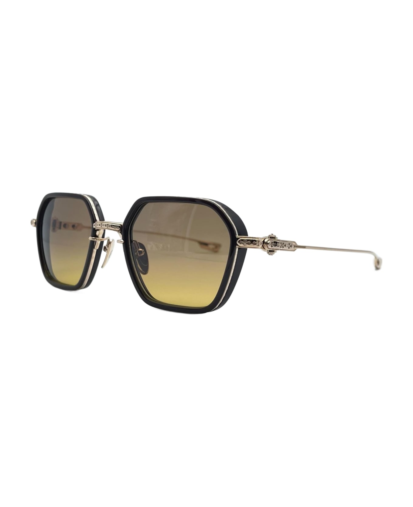 Chrome Hearts Danger Zone - Classic Brown / Gold Plated Sunglasses - brown