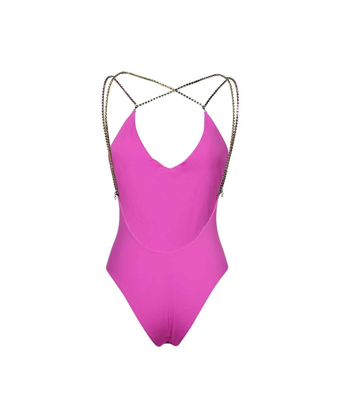 GCDS One-piece Swimsuit - Fuchsia