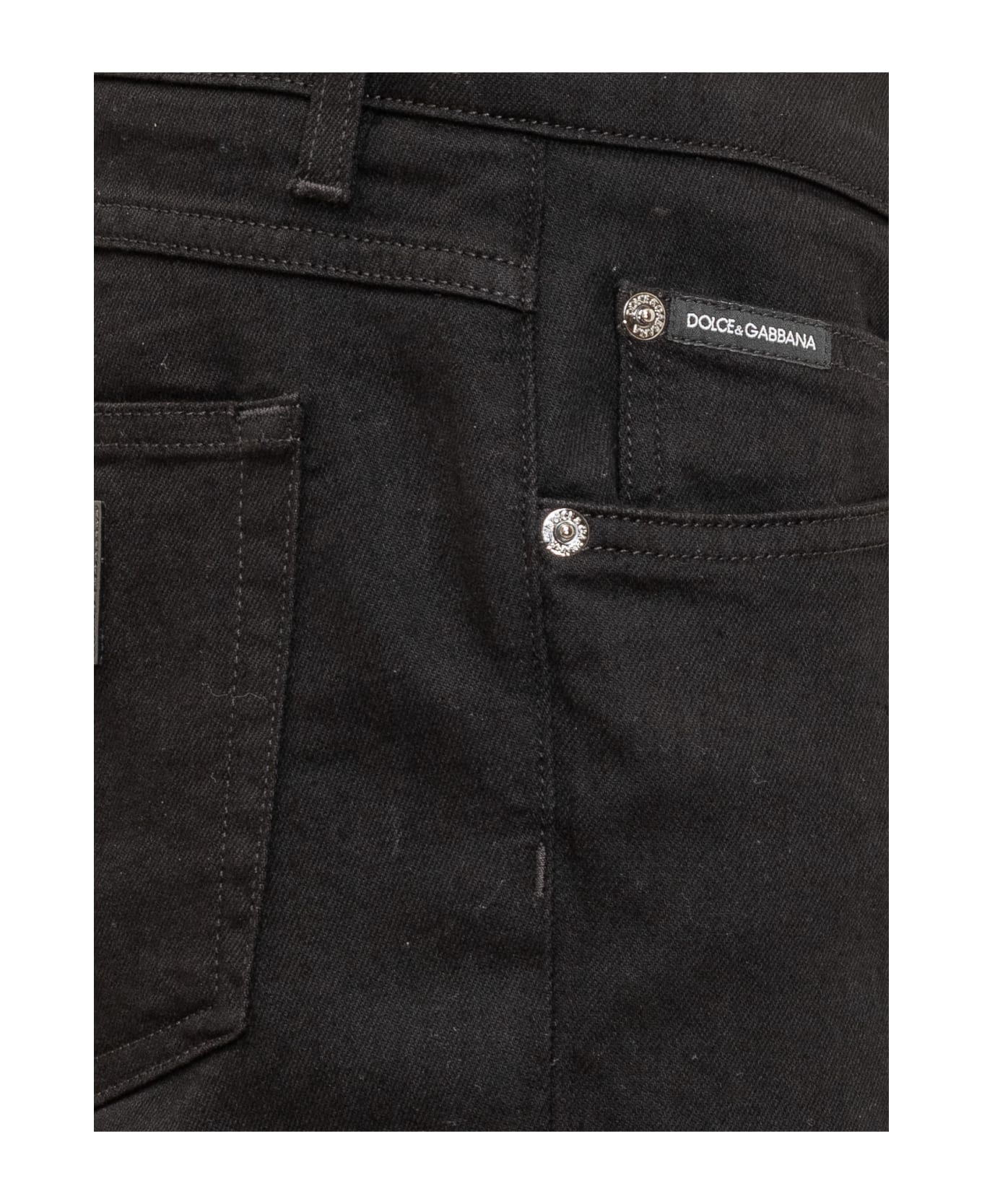 Dolce & Gabbana Slim Five-pocket Model Jeans - BLACK ボトムス