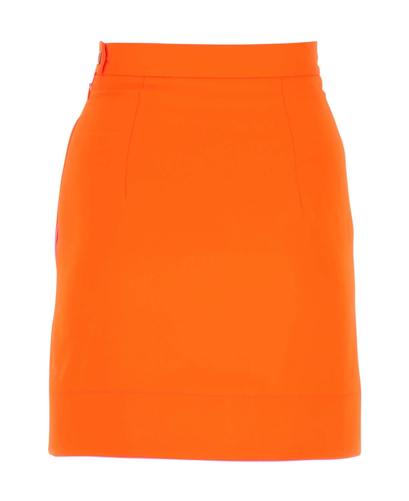 Vivienne Westwood Orange Polyester Mini Skirt - NEONORANGE