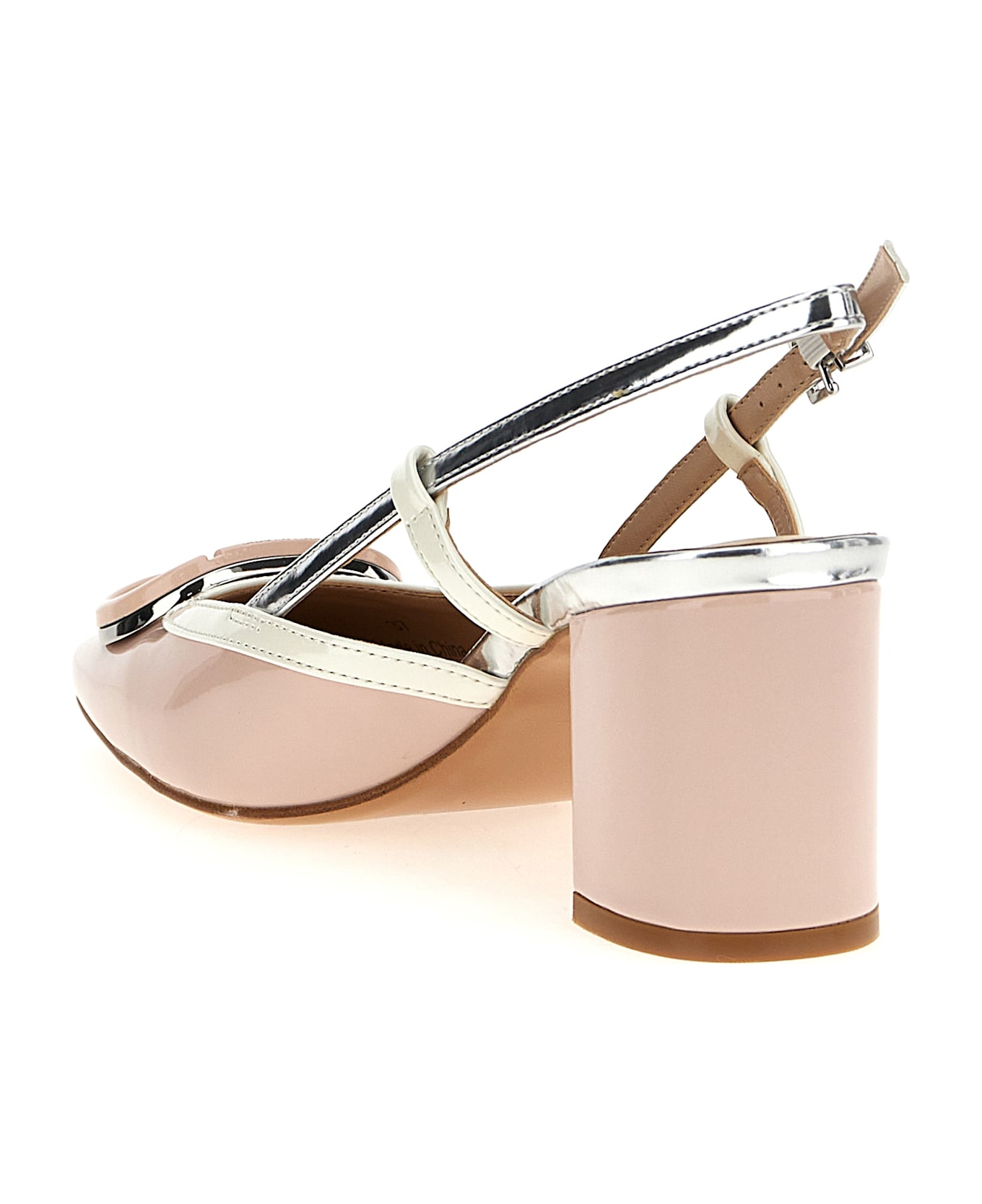 TwinSet Patent Leather Slingback - Baby Pink