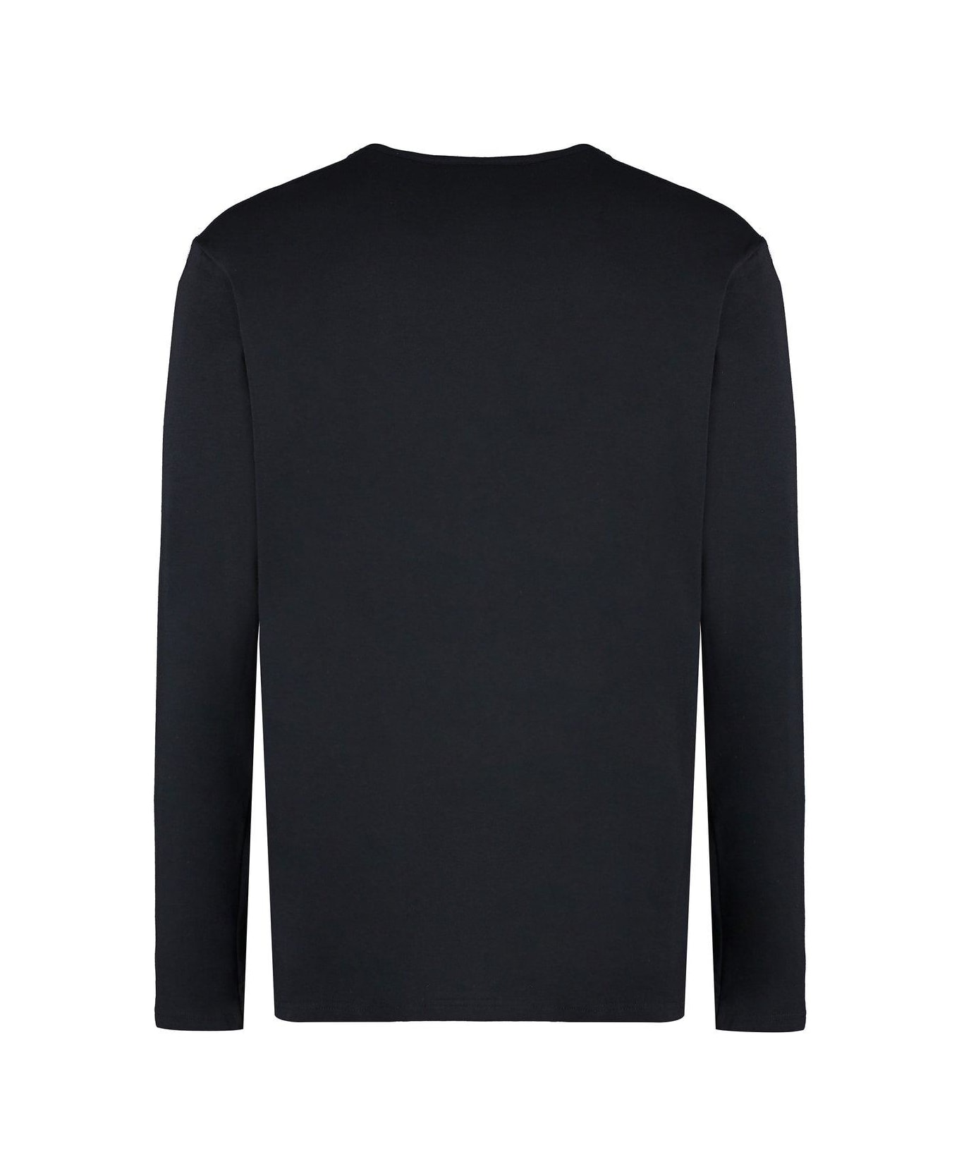 Versace Long-sleeved Crewneck T-shirt - BLACK