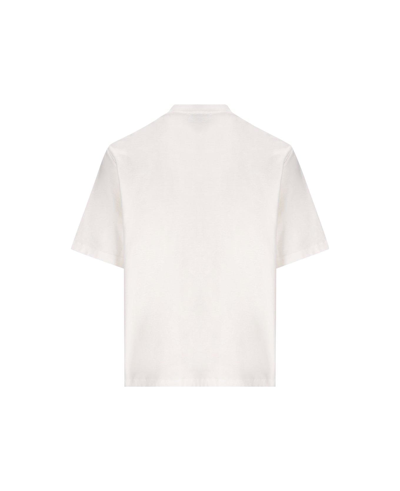 Prada Logo-detailed Crewneck T-shirt - White