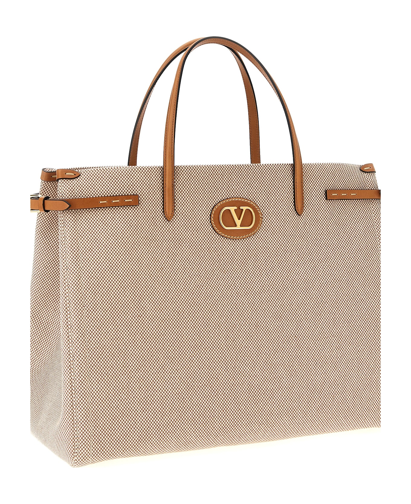 Valentino Garavani 'antibes' Big Shopping Bag - Beige