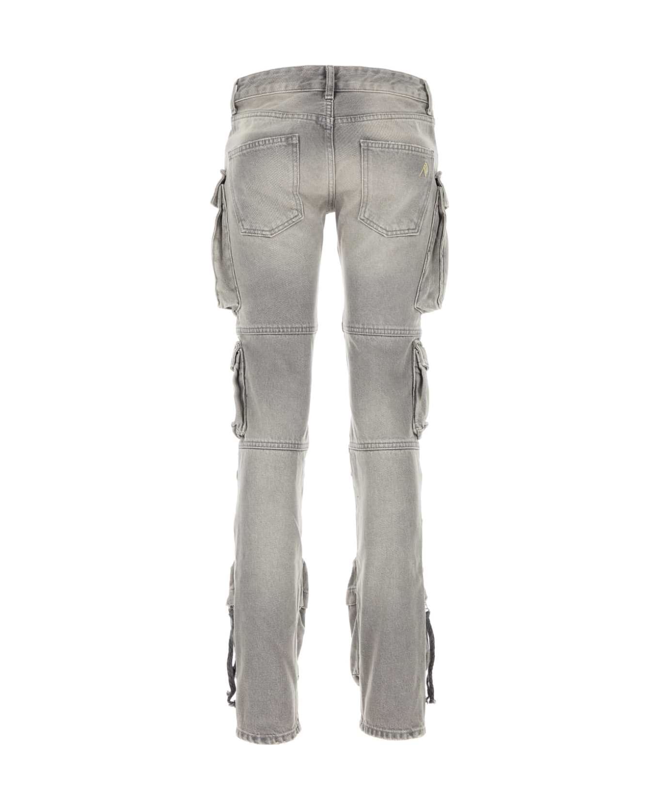 The Attico Grey Denim Jeans - GREY
