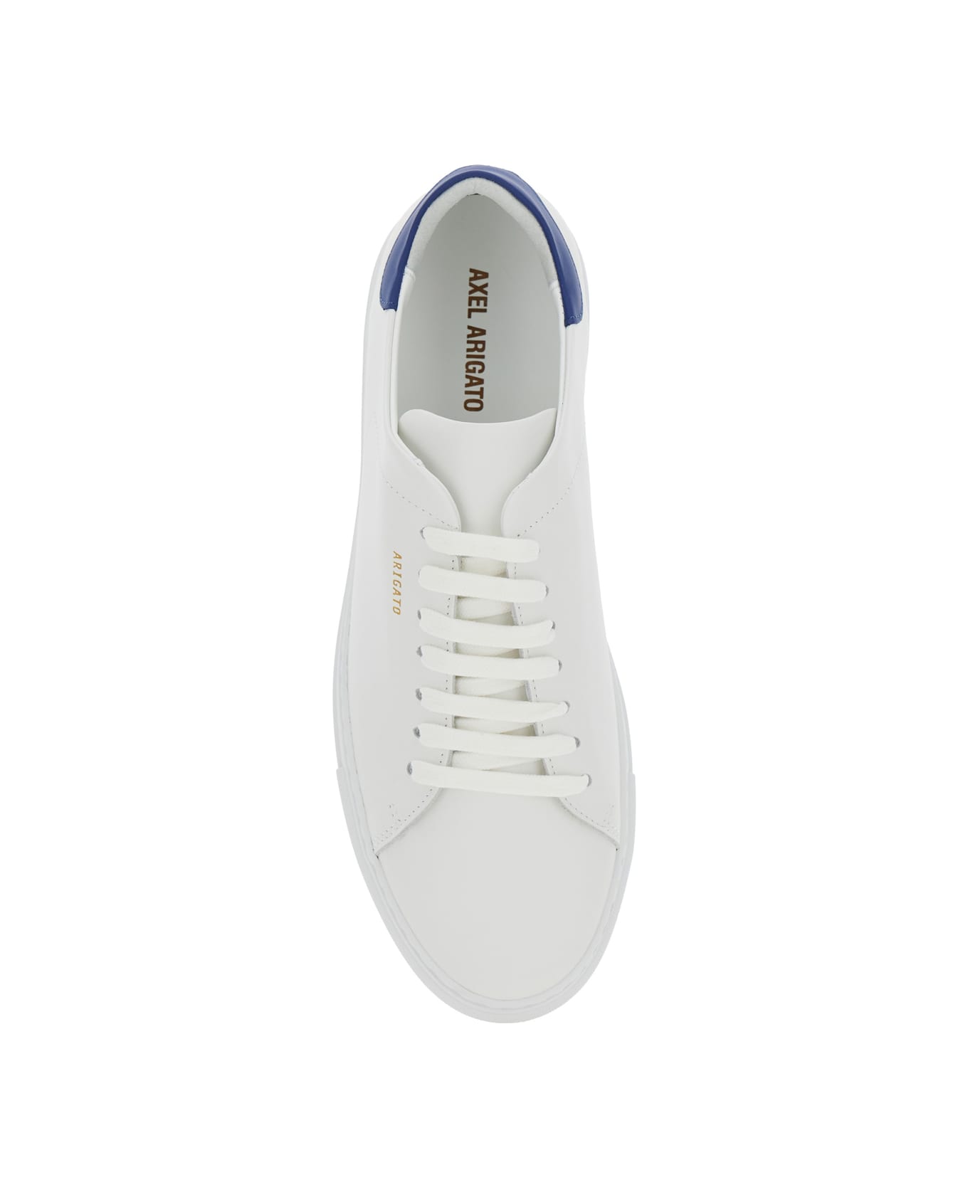 Axel Arigato 'clean 90' White Low Top Sneakers With Laminated Logo In Leather Man - White