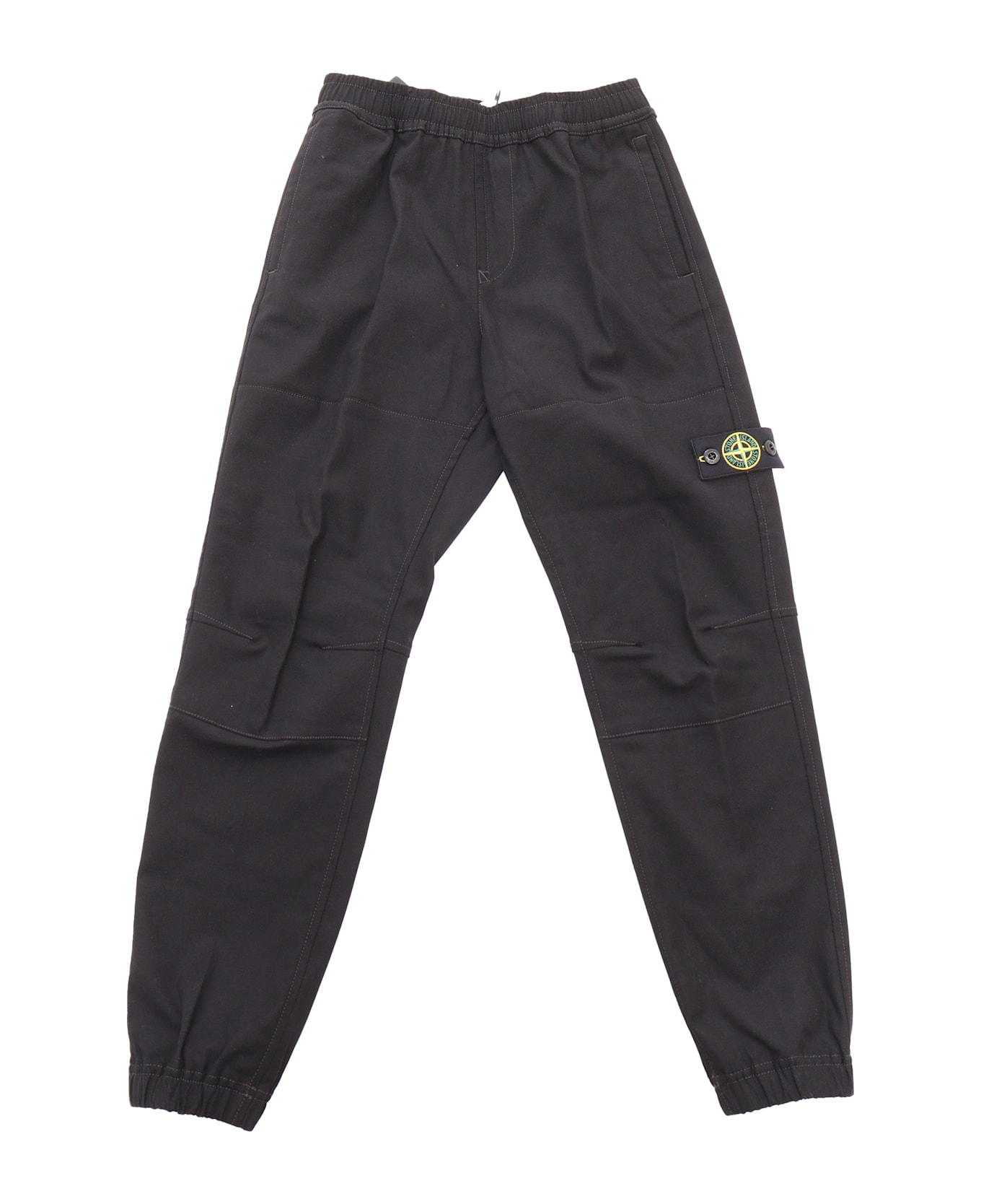 Stone Island Loose Fit Trousers - BLACK ボトムス