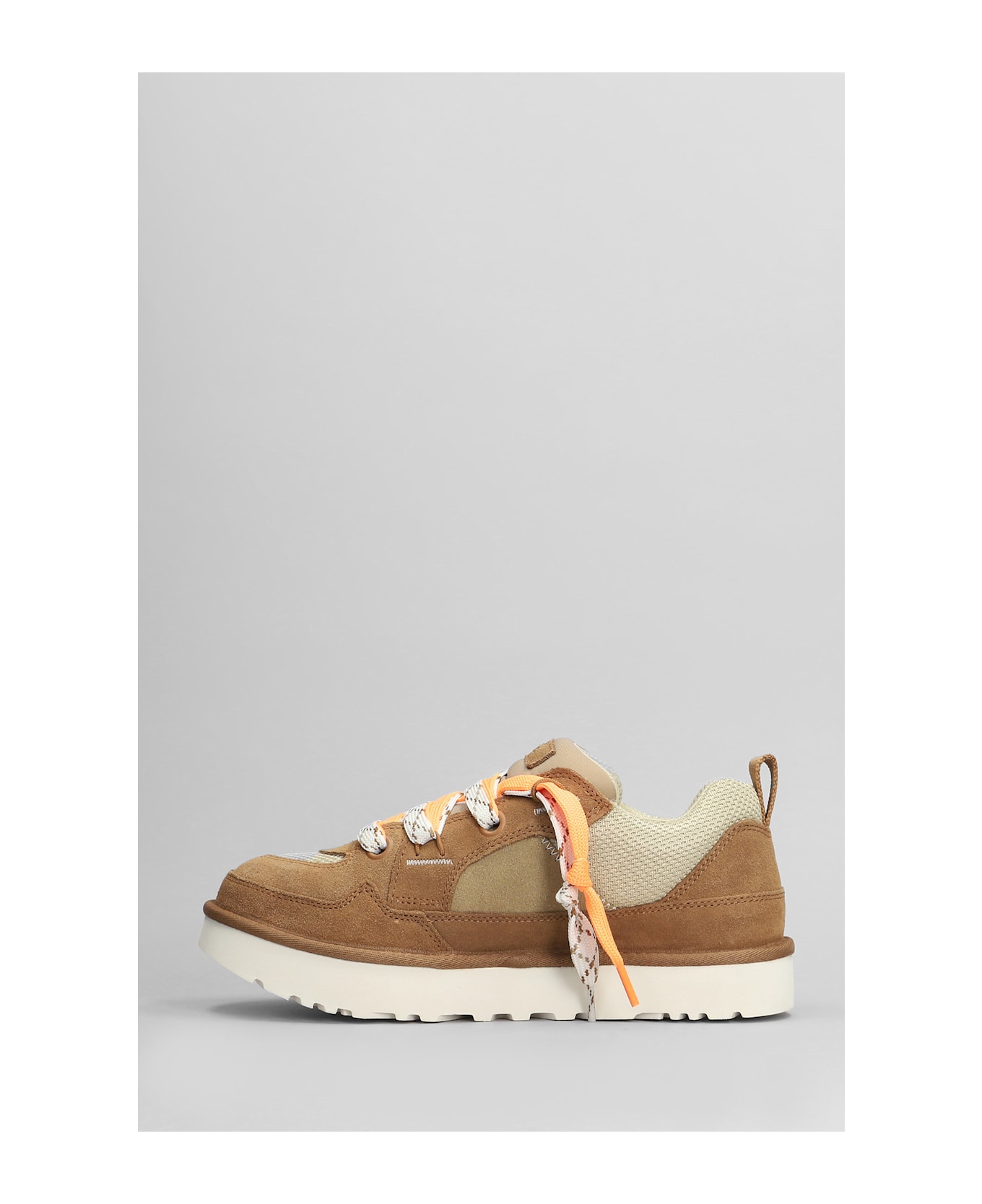 UGG Lo Lowmel Sneakers In Leather Color Suede And Fabric - leather color