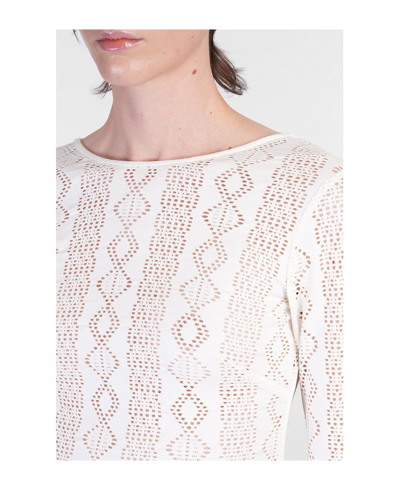 The Andamane Wanda Mini Mini Dress In White Cotton - white