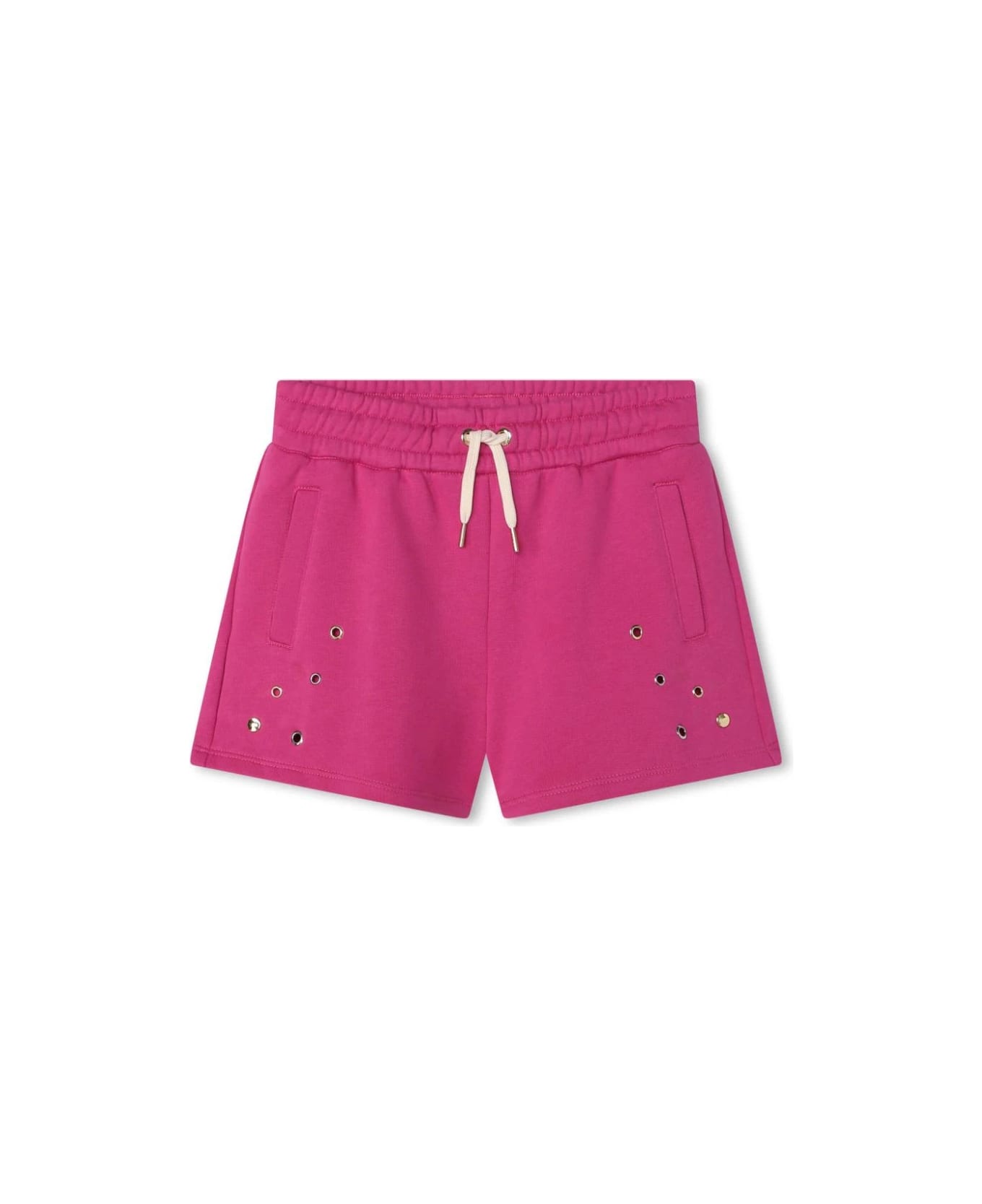 Chloé Fuchsia Sporty Shorts With Studs - Pink ボトムス